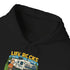 Campfire Adventure Hoodie with Retro Design, Cozy Gift for Outdoor Lovers, Perfect for Camping, Road Trips, and Casual Wear