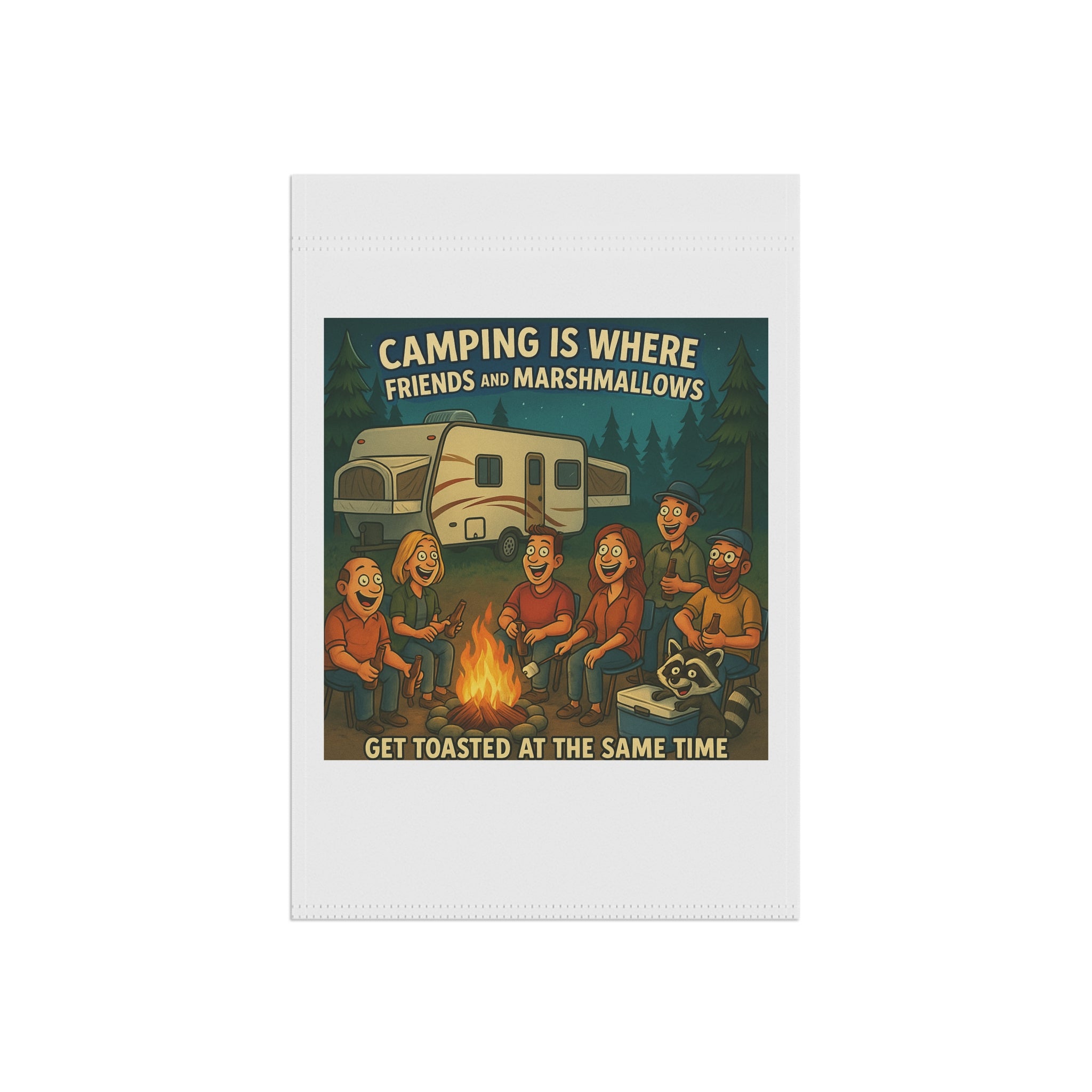 Camping Vibes Garden Banner, Outdoor Decor, RV Camping Flag, Boho Garden Flag, Fun Camper Decor