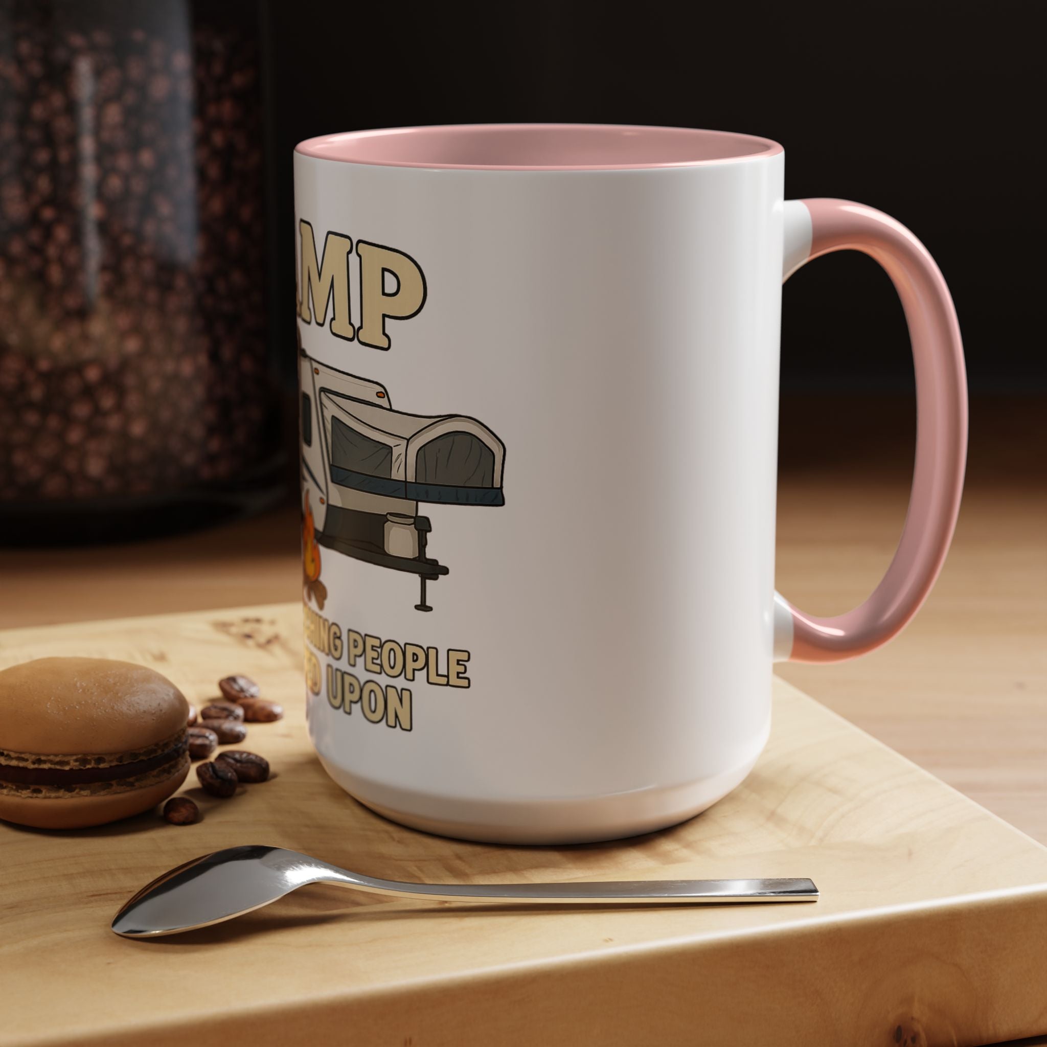 Camping Humor Coffee Mug - I Camp Because Punching People is Frowned Upon