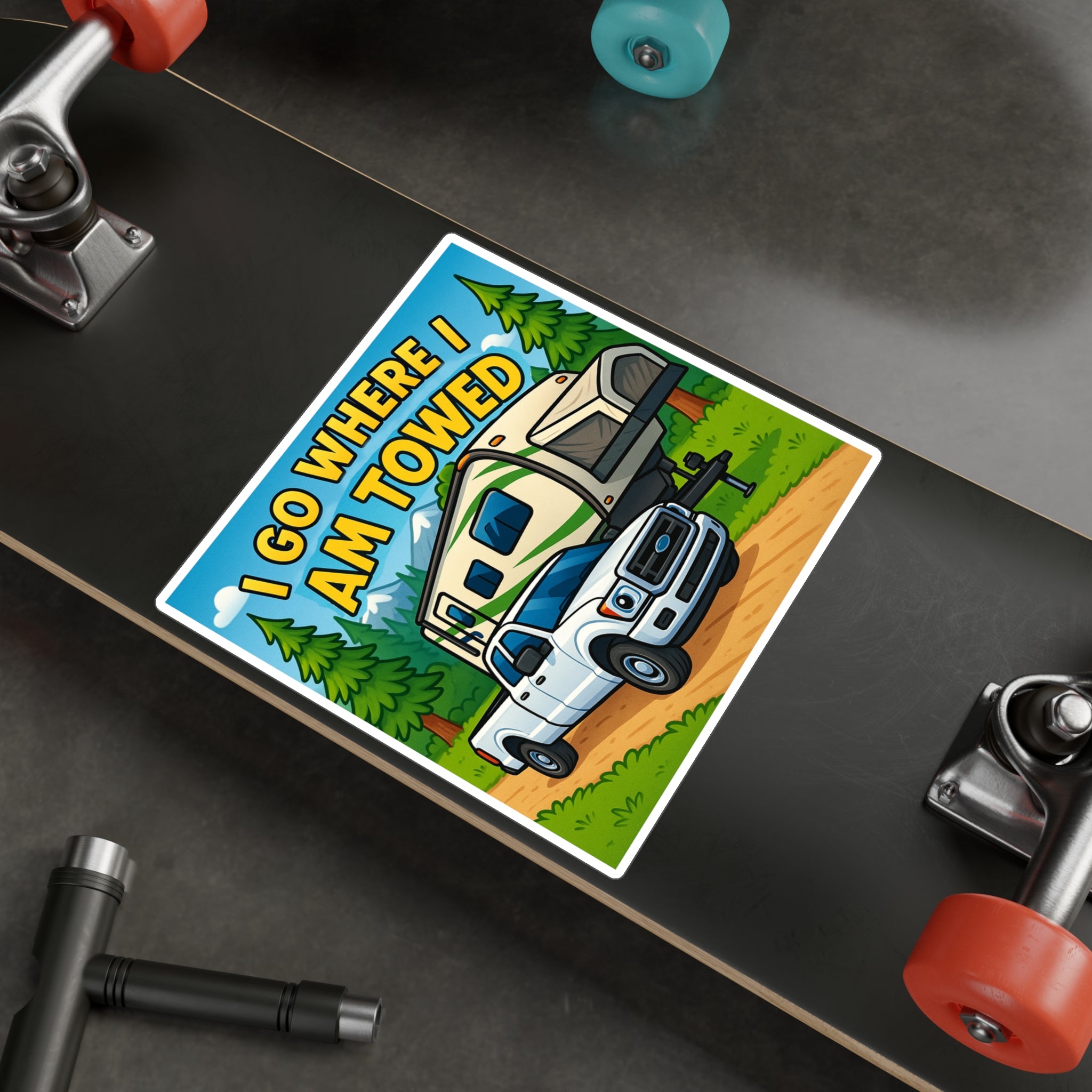 Adventure Vinyl Decals for Outdoorsy Souls | RV Sticker, Travel Decor, Camping Gift, Road Trip Essentials,  I Go Where I Am Towed