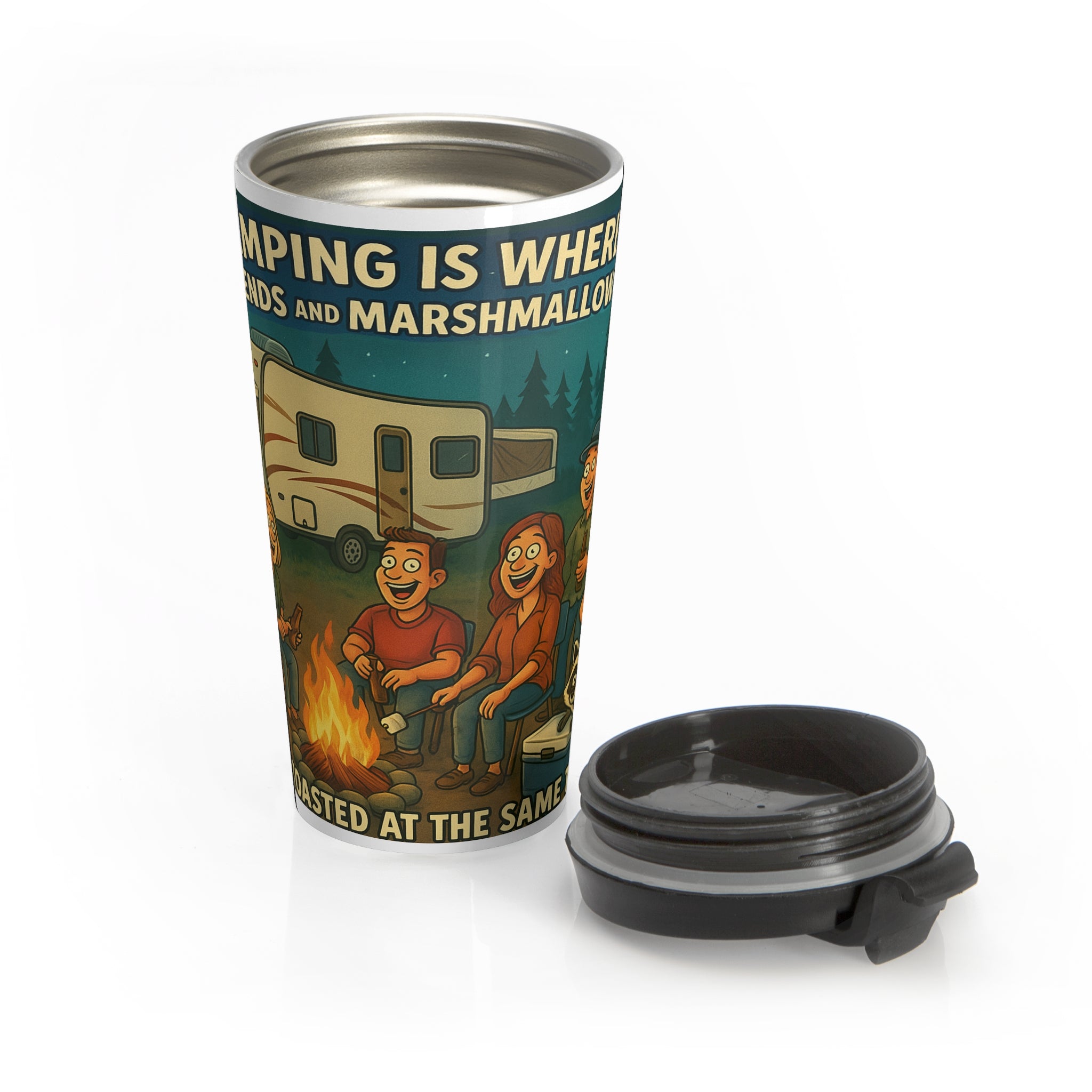 Camping Adventure Stainless Steel Travel Mug - Perfect for Nature Lovers, Outdoor Enthusiasts, Coffee Drinkers, Hiking, Gifts for [...]