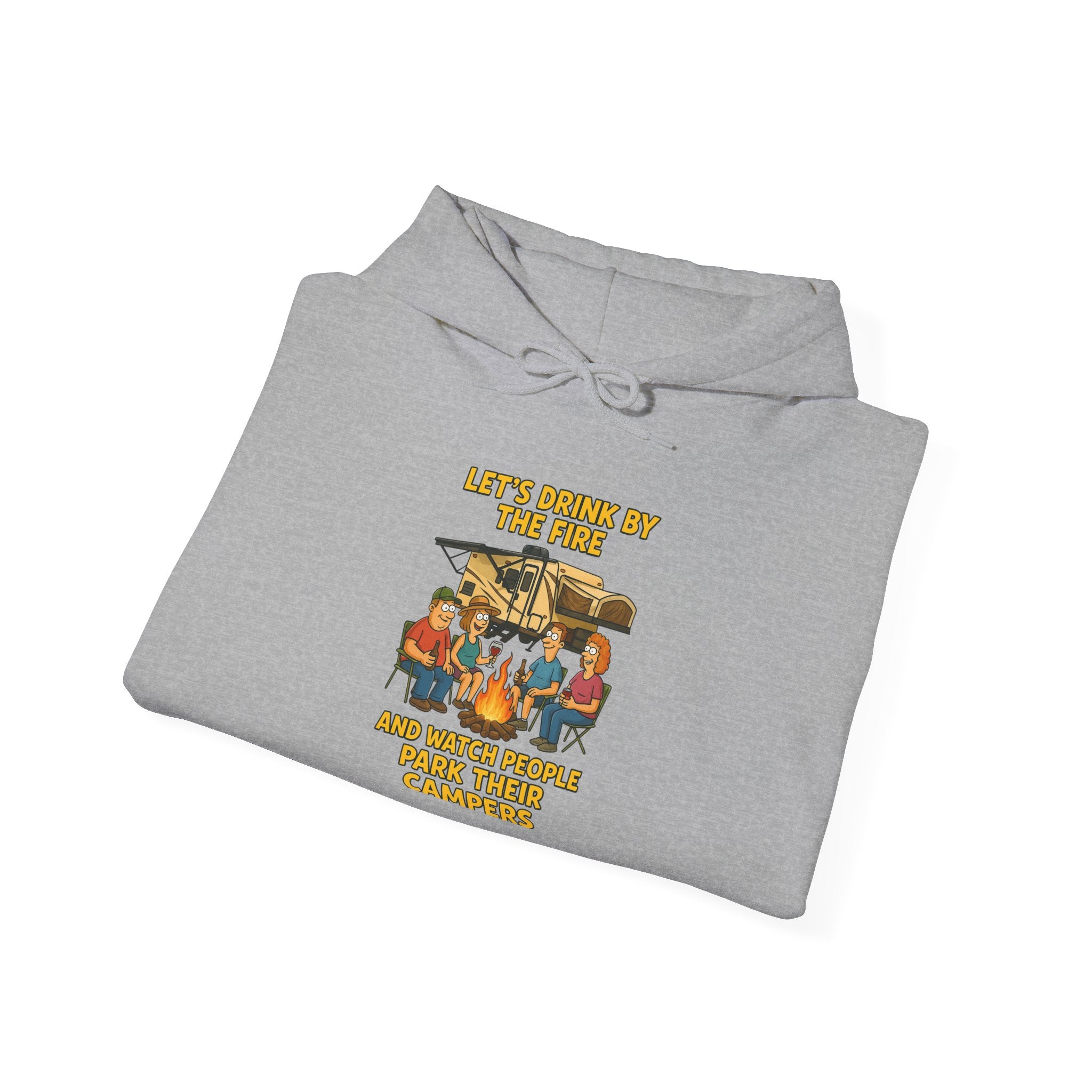 Cozy Family Gathering Hoodie - Let's Make Memories by the Fire, Family, Friends, Campfire, Gift, Holiday