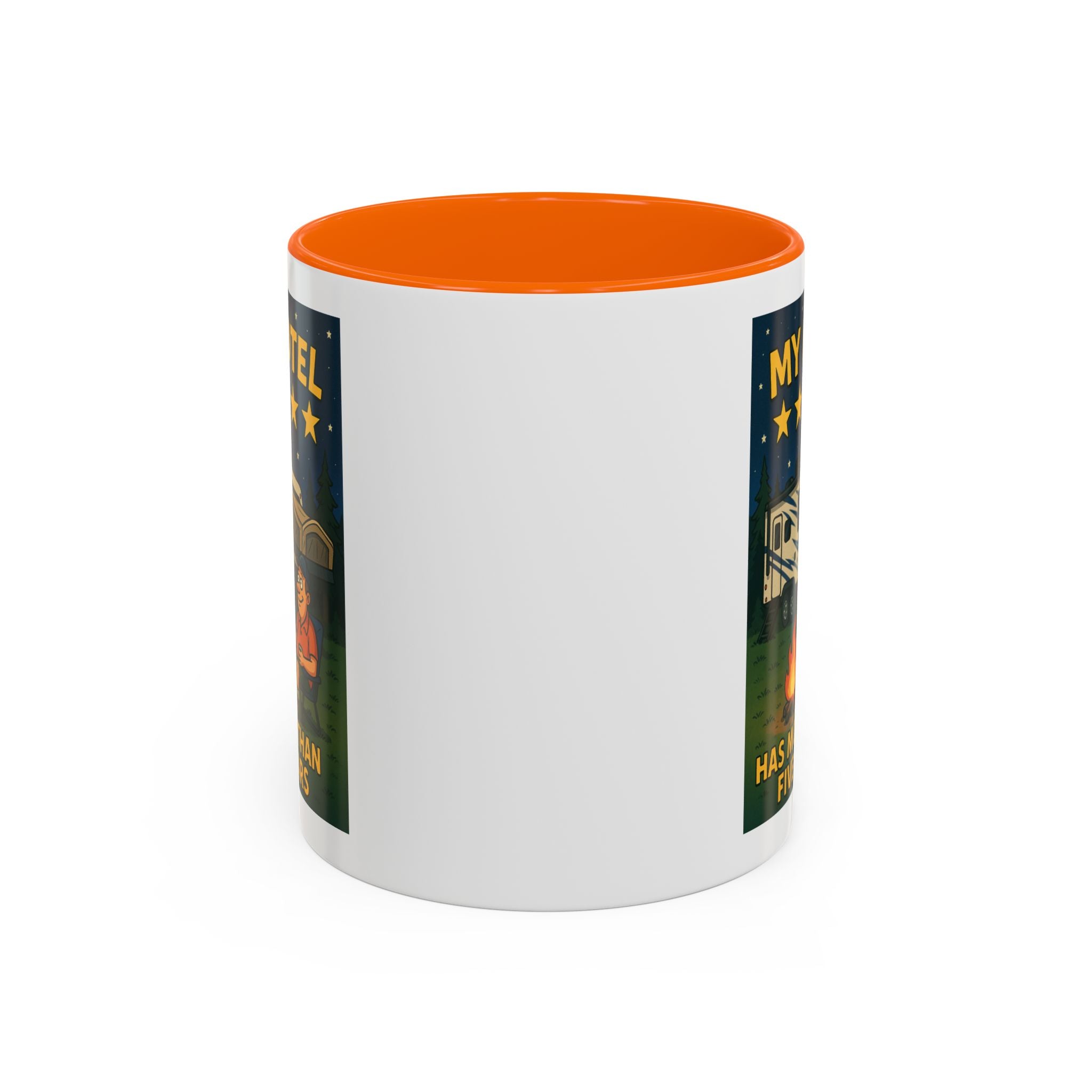 Camping-Themed Accent Coffee Mug | Perfect for RV Lovers, Campers, Travelers, Cozy Nights, Outdoor Adventures, Unique Gift Ideas