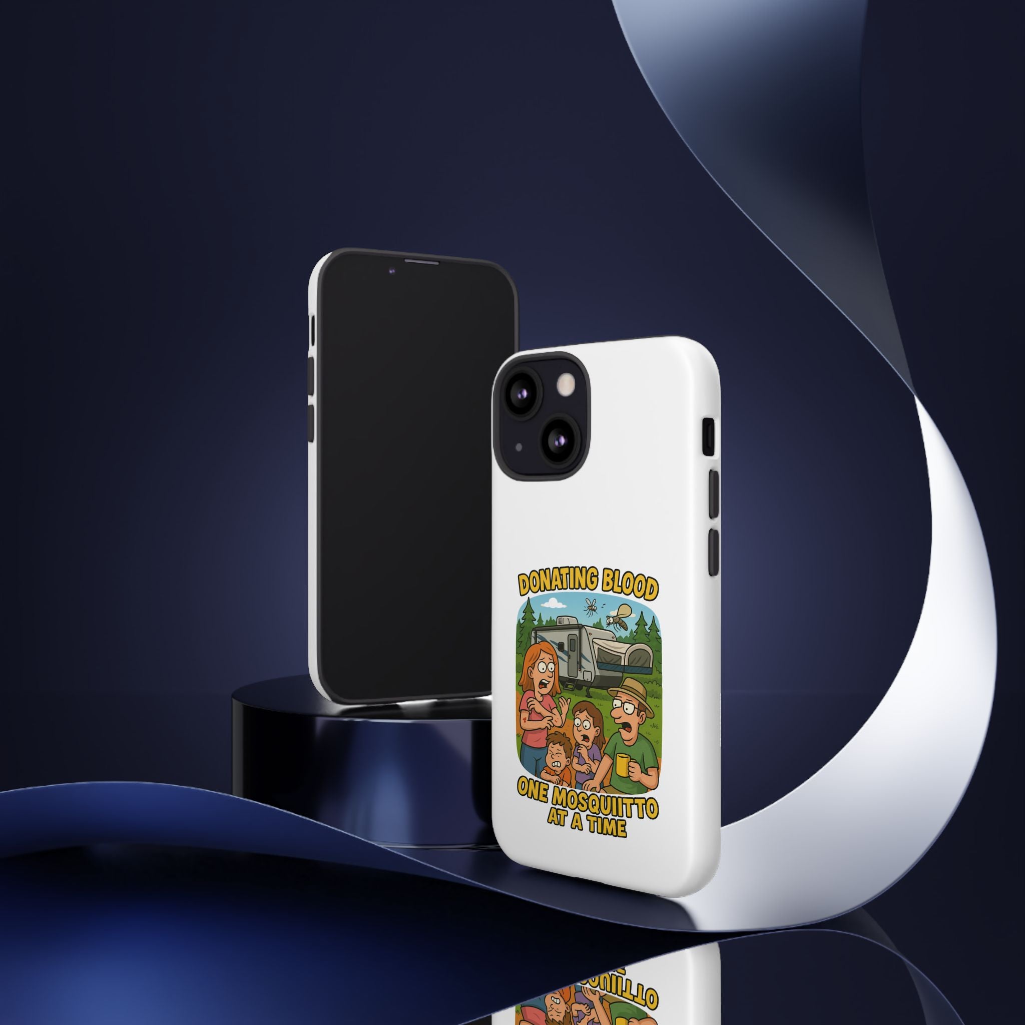 Humorous Phone Case - Donating Blood Mosquito Design, Funny Gift for Nurses, Outdoor Lovers, Eco-Friendly Gift, Summer Fun