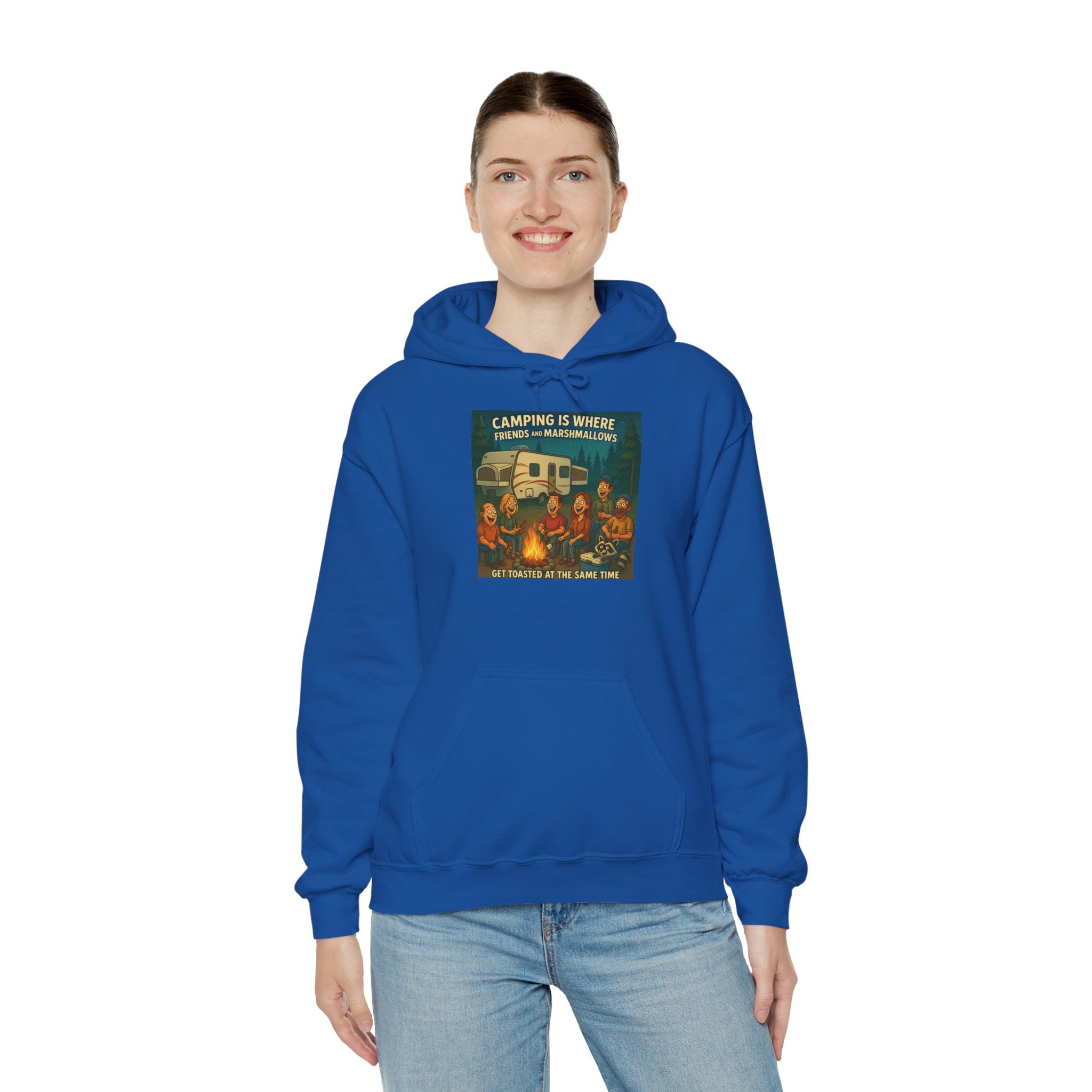 Vintage Camping Unisex Hooded Sweatshirt - Cozy Outdoor Lover Gift, Great for Campfire Nights, Adventure Apparel