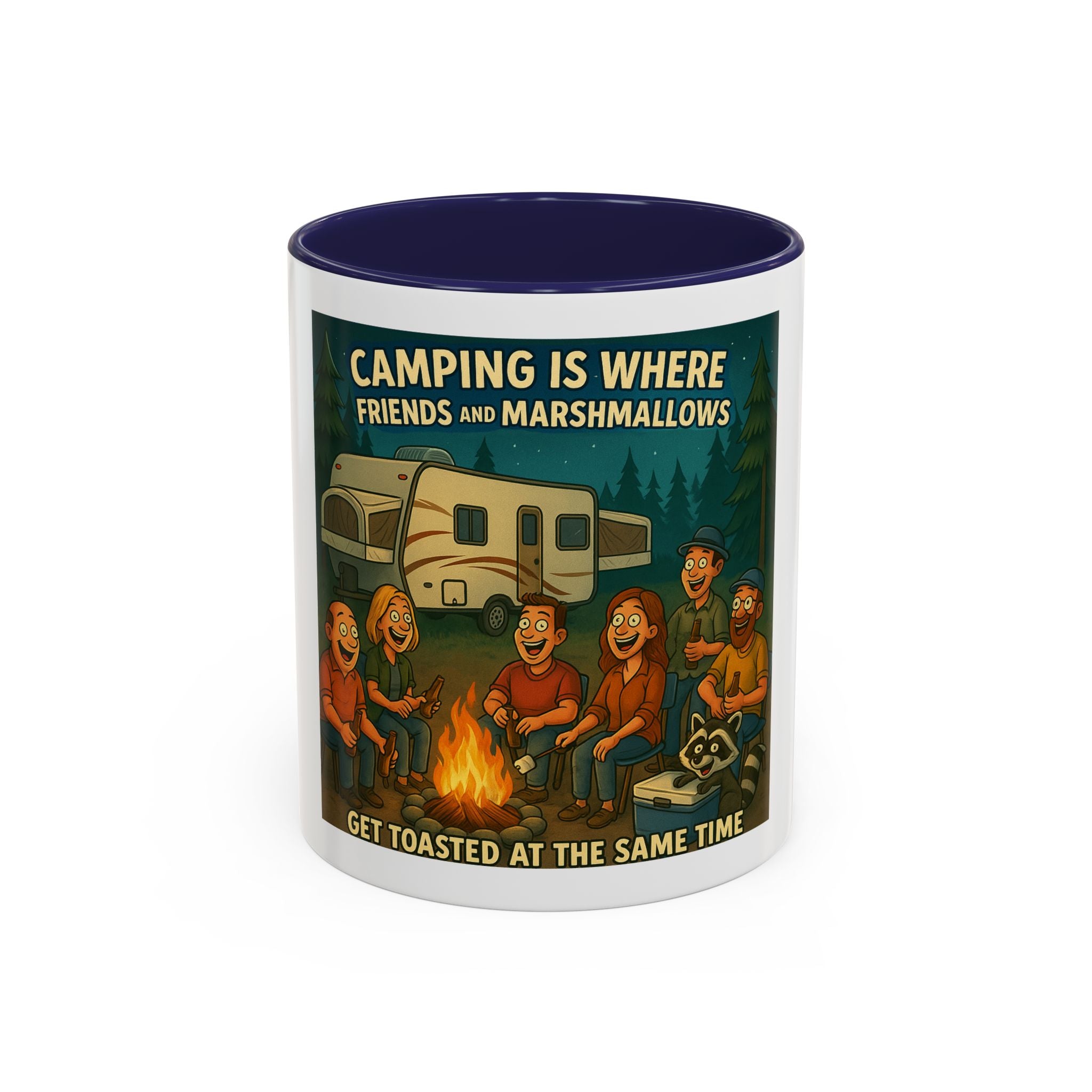 Camping Adventure Coffee Mug, Funny Mug for Campers, Get Toasted at the Same Time, Outdoor Gift, Nature Lover, Camping Decor