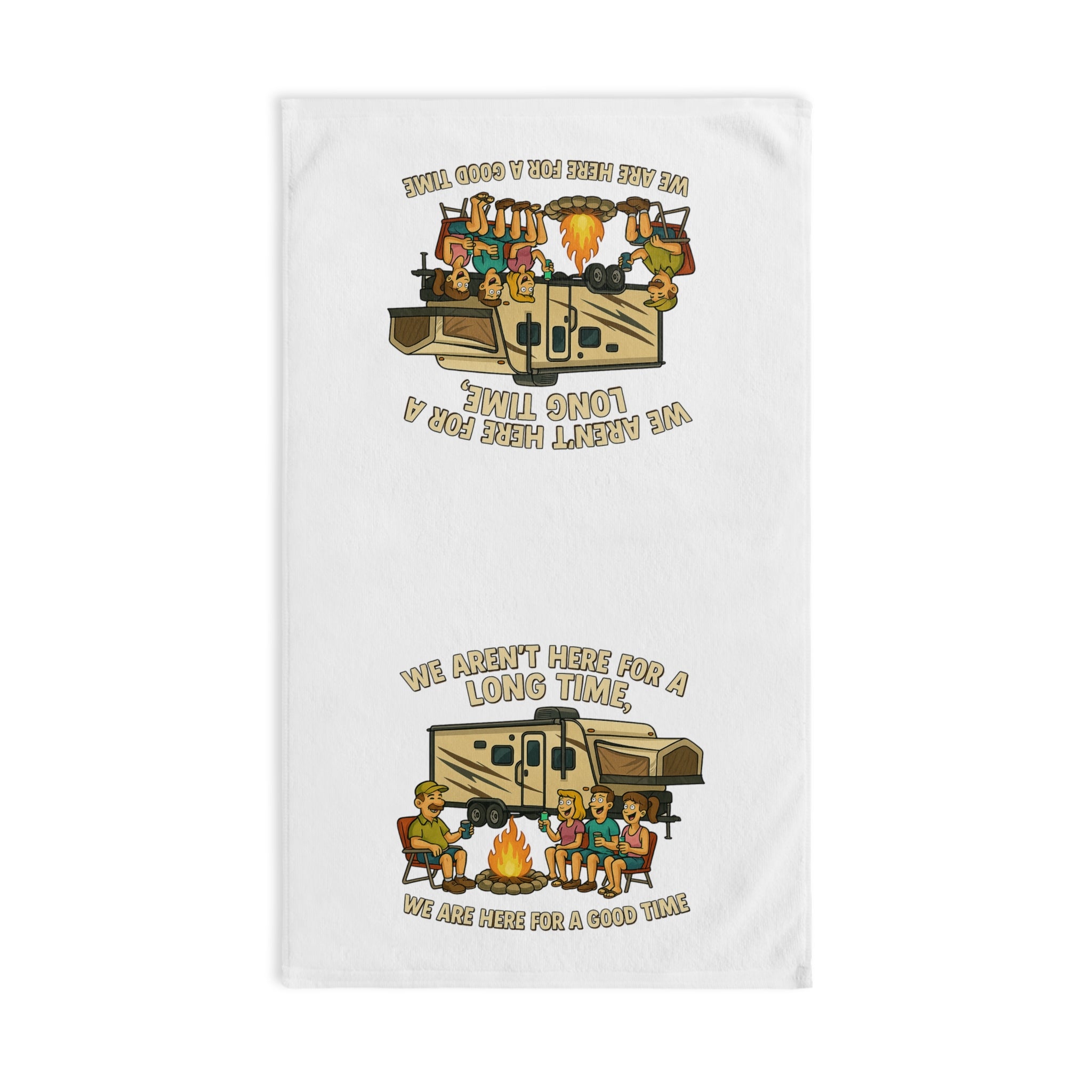 Campfire-Themed Hand Towel - Perfect for Outdoor Adventures