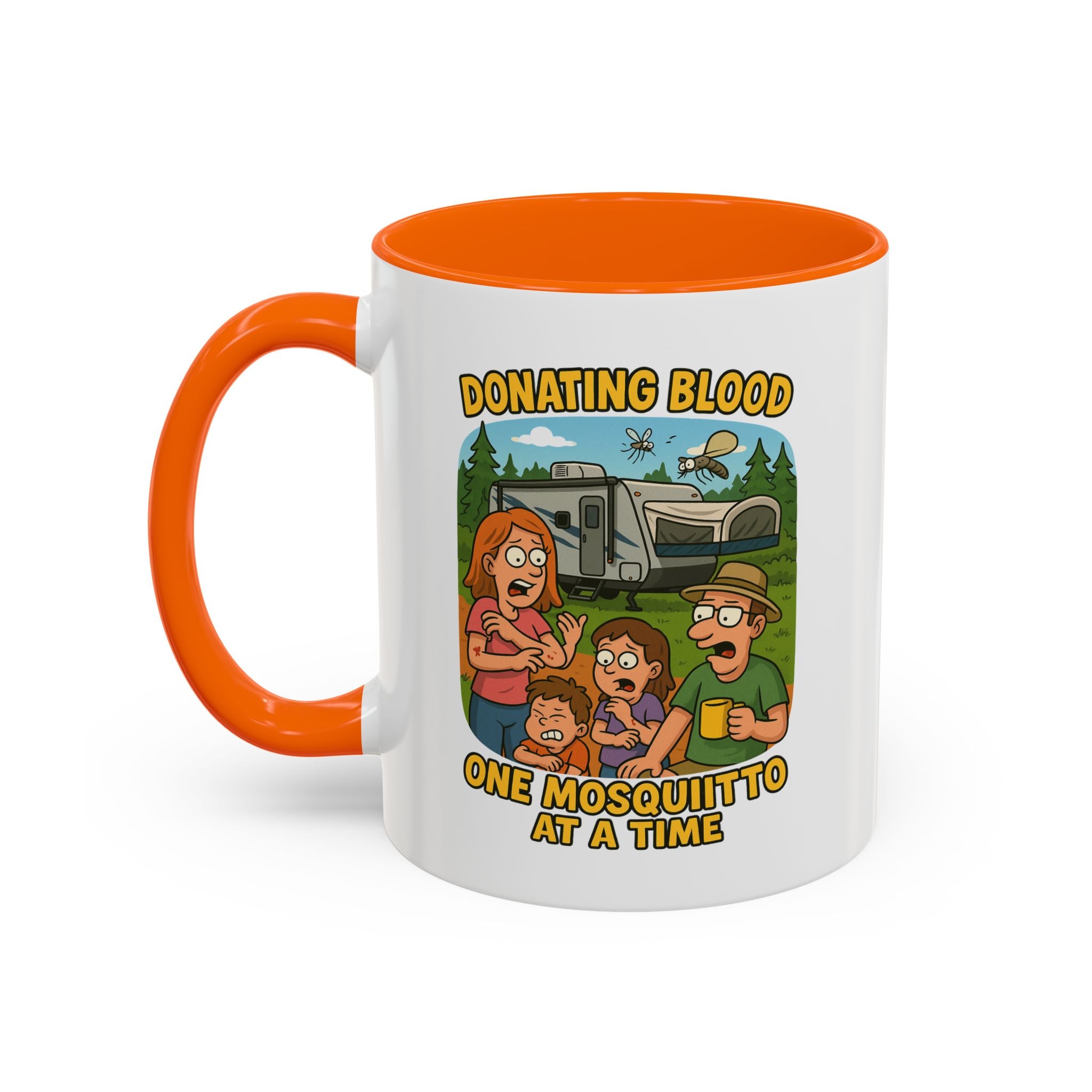 Donating Blood Coffee Mug with Fun Cartoon Design, Unique Gift for Nurses, Healthcare Workers, Humorous Office Mug, Blood Donation Awareness