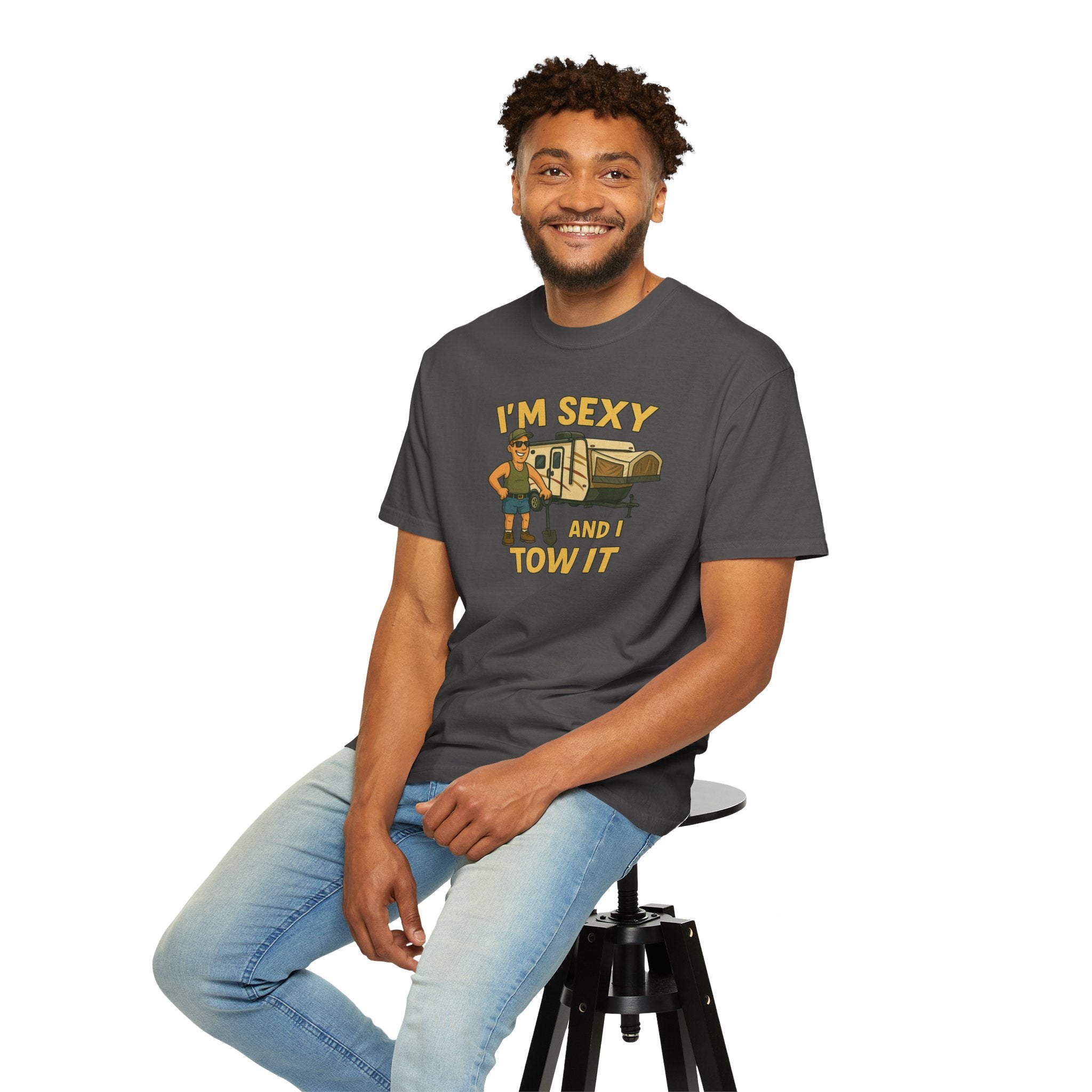 Playful Camping T-Shirt, I'm Sexy and I Tow It Tee, Unisex Outdoor Shirt, Funny Gift for RV Lovers, Travel T-Shirt, Casual Summer Wear