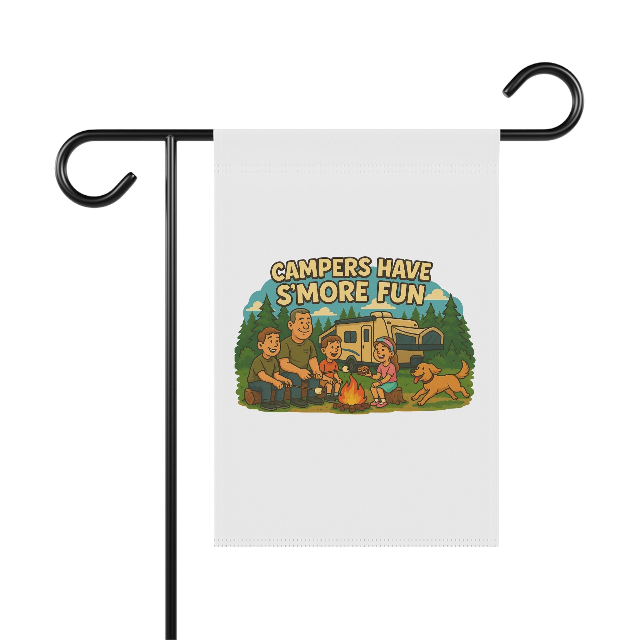 Camping Fun House Banner, Outdoor Decor, Garden Flag, Summer Vibes, Family Camping Theme, S'mores Lovers Sign