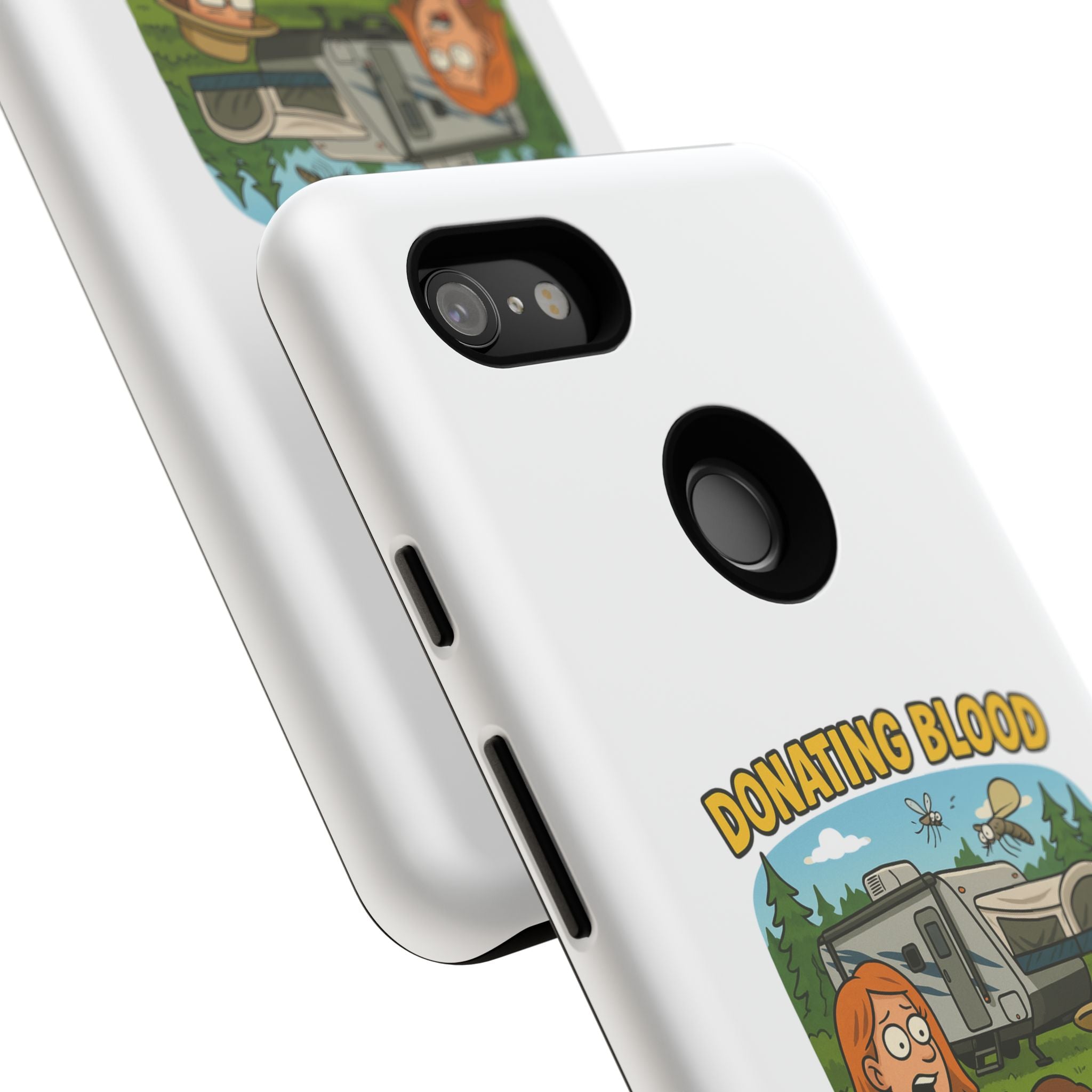 Humorous Phone Case - Donating Blood Mosquito Design, Funny Gift for Nurses, Outdoor Lovers, Eco-Friendly Gift, Summer Fun