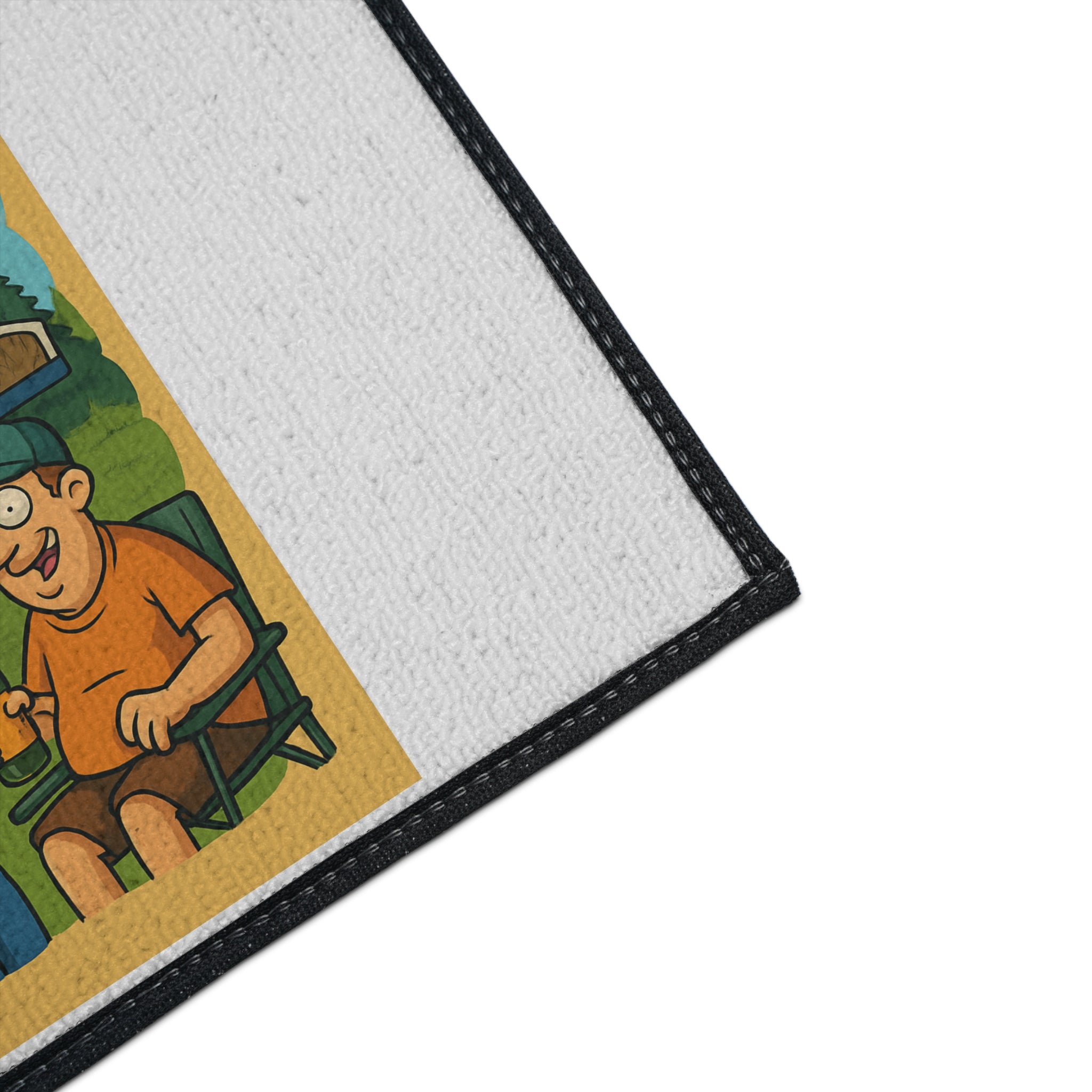 Camping & Wine Floor Mat, Outdoor Adventure Decor, RV Welcome Mat, Gifts for Campers, Fun Home Entrance Rug, Life is Fine with Camping [...]