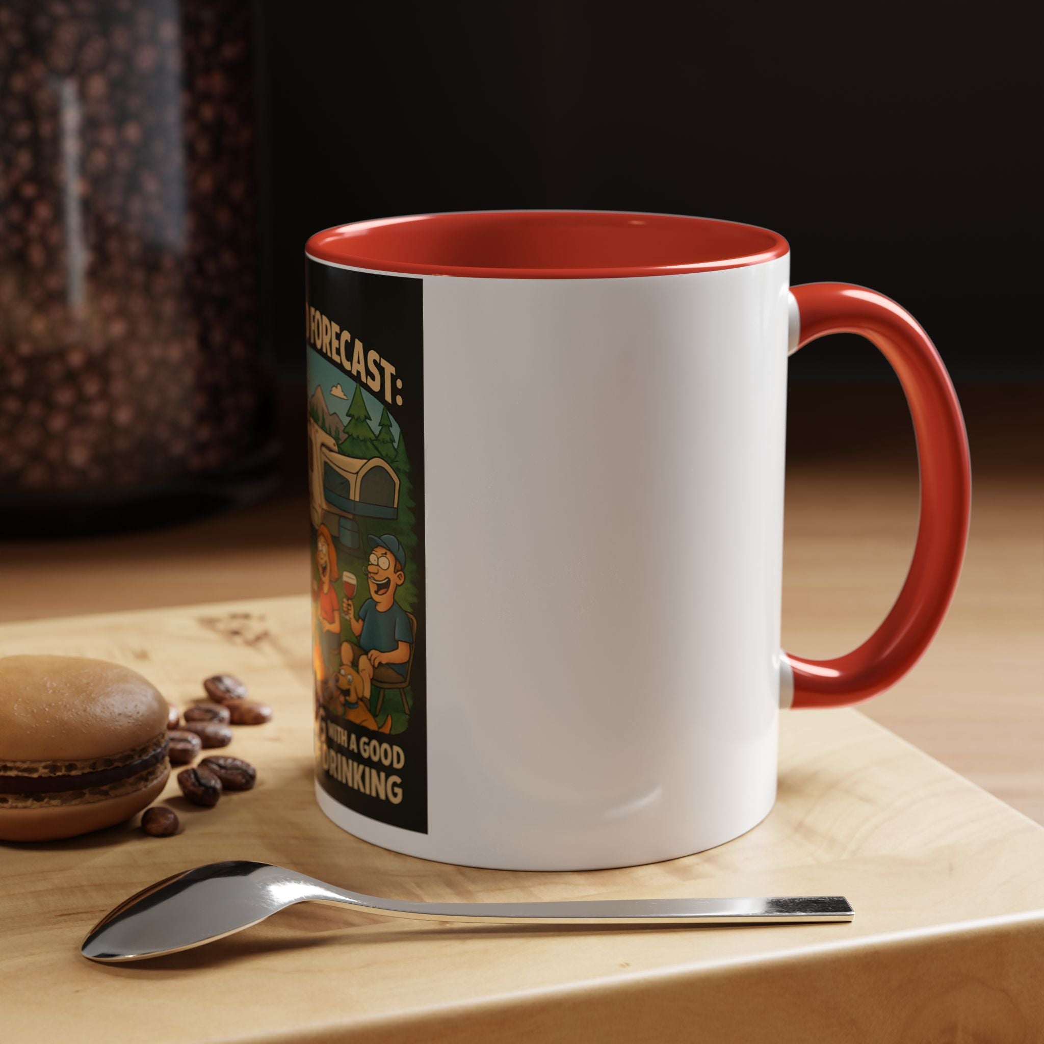 Camping Forecast Coffee Mug | Outdoor Adventure Gift | Funny Camper Mug | Gift for Campers | Camping Enthusiast Decor