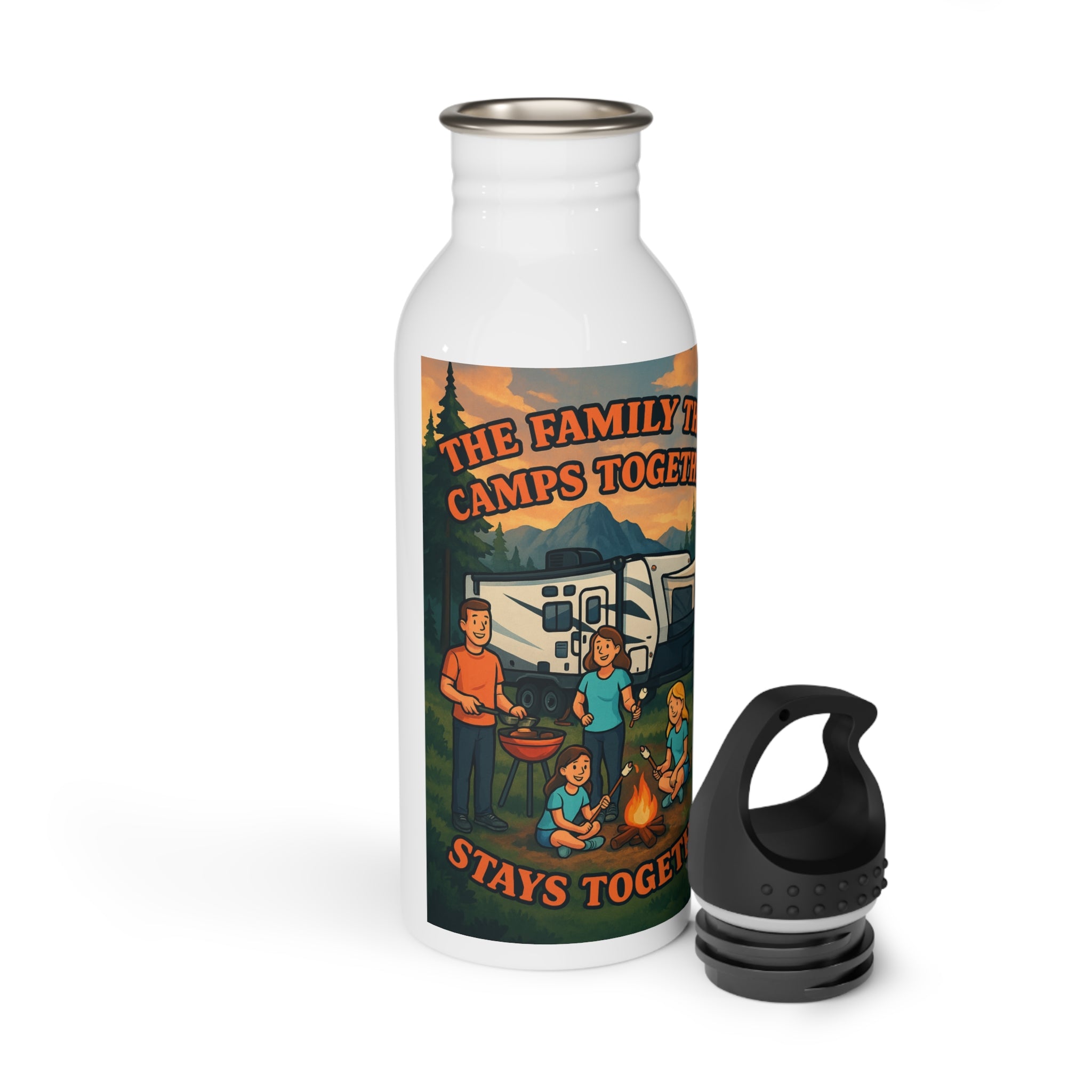 Family Camping Stainless Steel Water Bottle, Outdoor Adventure Hydration, Gift for Campers, Family Reunion, Travel Mugs