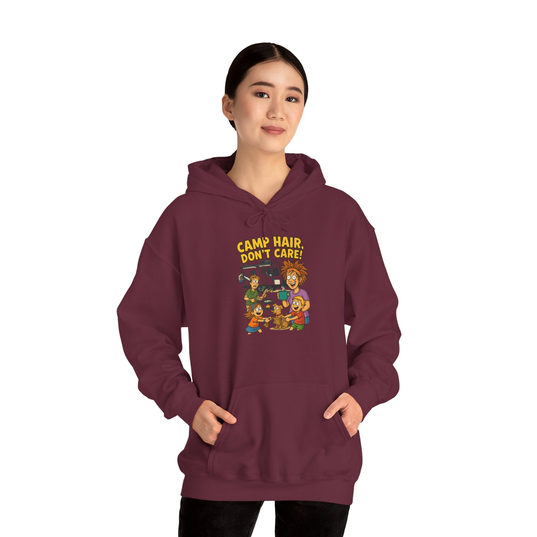 Camp Vibes Unisex Hooded Sweatshirt - Cozy, Funny Gift, Summer Nights, Outdoor Adventure, Camping Apparel