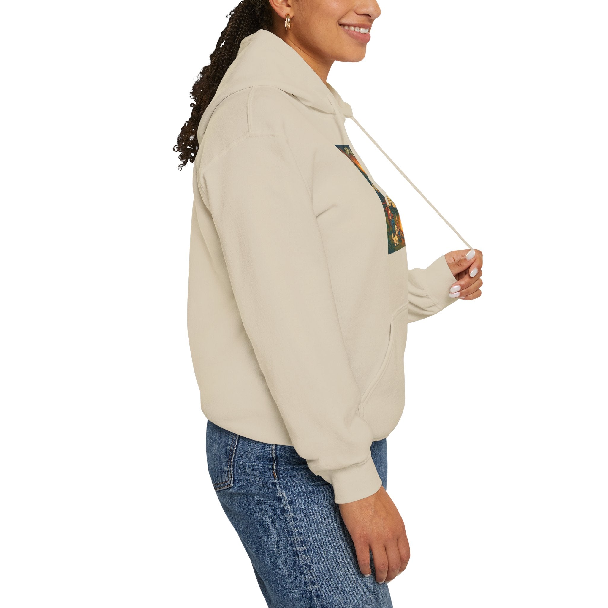 Cozy Campfire Vibes Hoodie, Unisex Sweatshirt for Camp Lovers, Autumn Apparel, Outdoor Adventure Gift, Family Get-Together