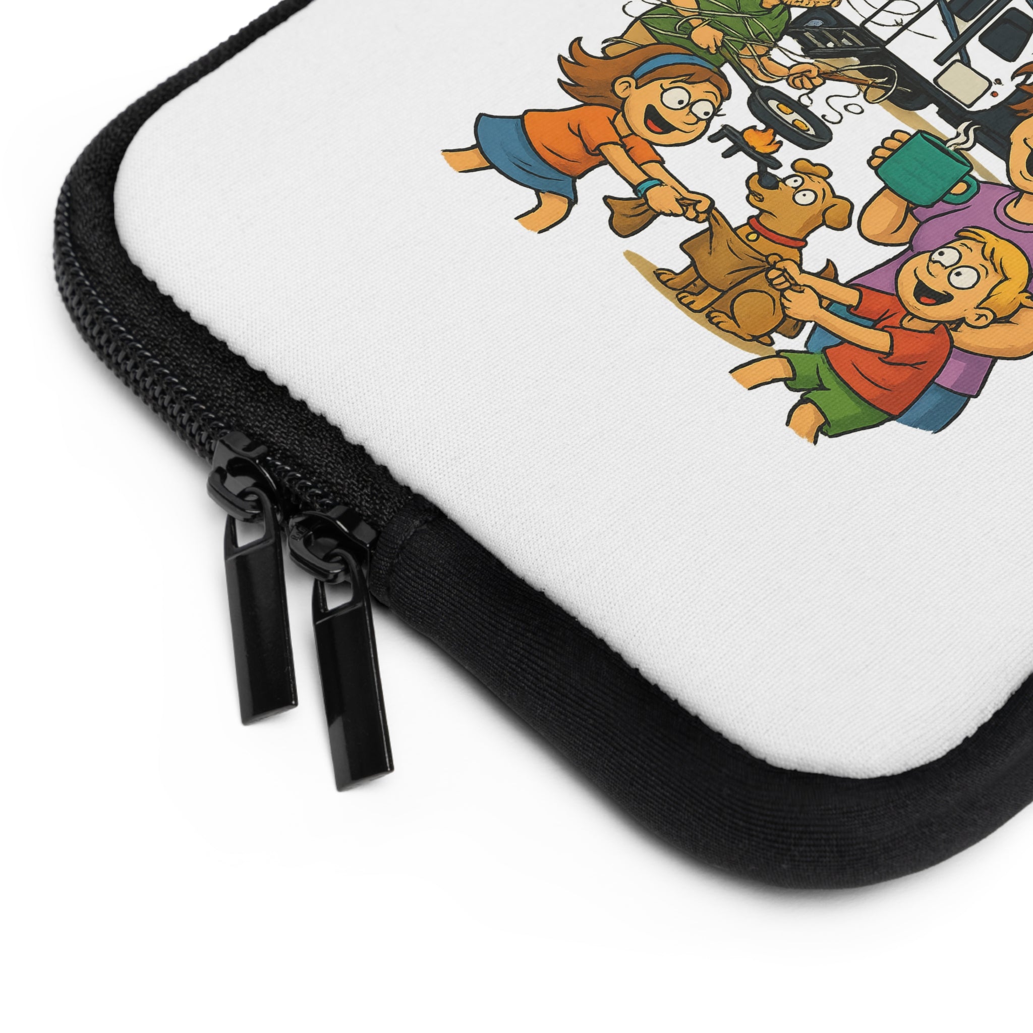 Laptop Sleeve, Camp Hair Don't Care Design, Cute Animal Lover Gift, Summer Camp Accessory, Travel Electronics Organizer