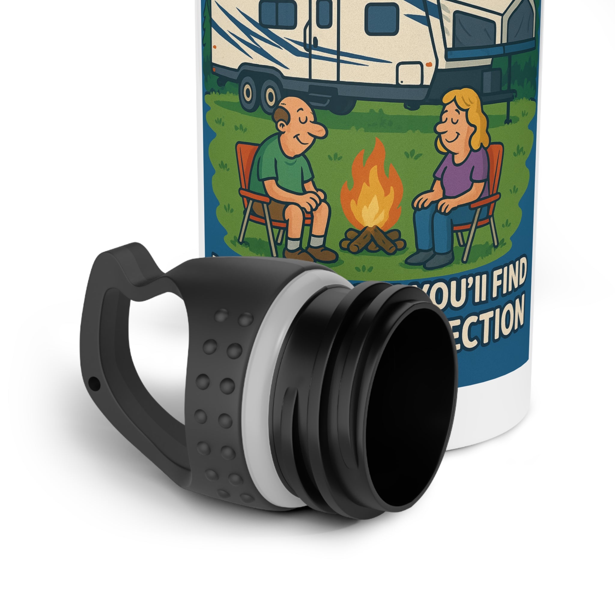 Outdoor Adventure Water Bottle - Camping Gear, Hiking Supplies, Eco-Friendly Drinkware, Portable Flask, Gift for Nature Lovers