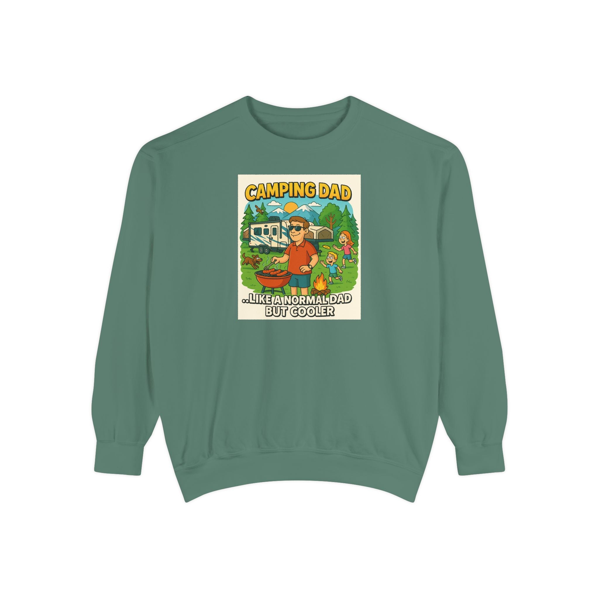 Camping Dad Unisex Garment-Dyed Sweatshirt