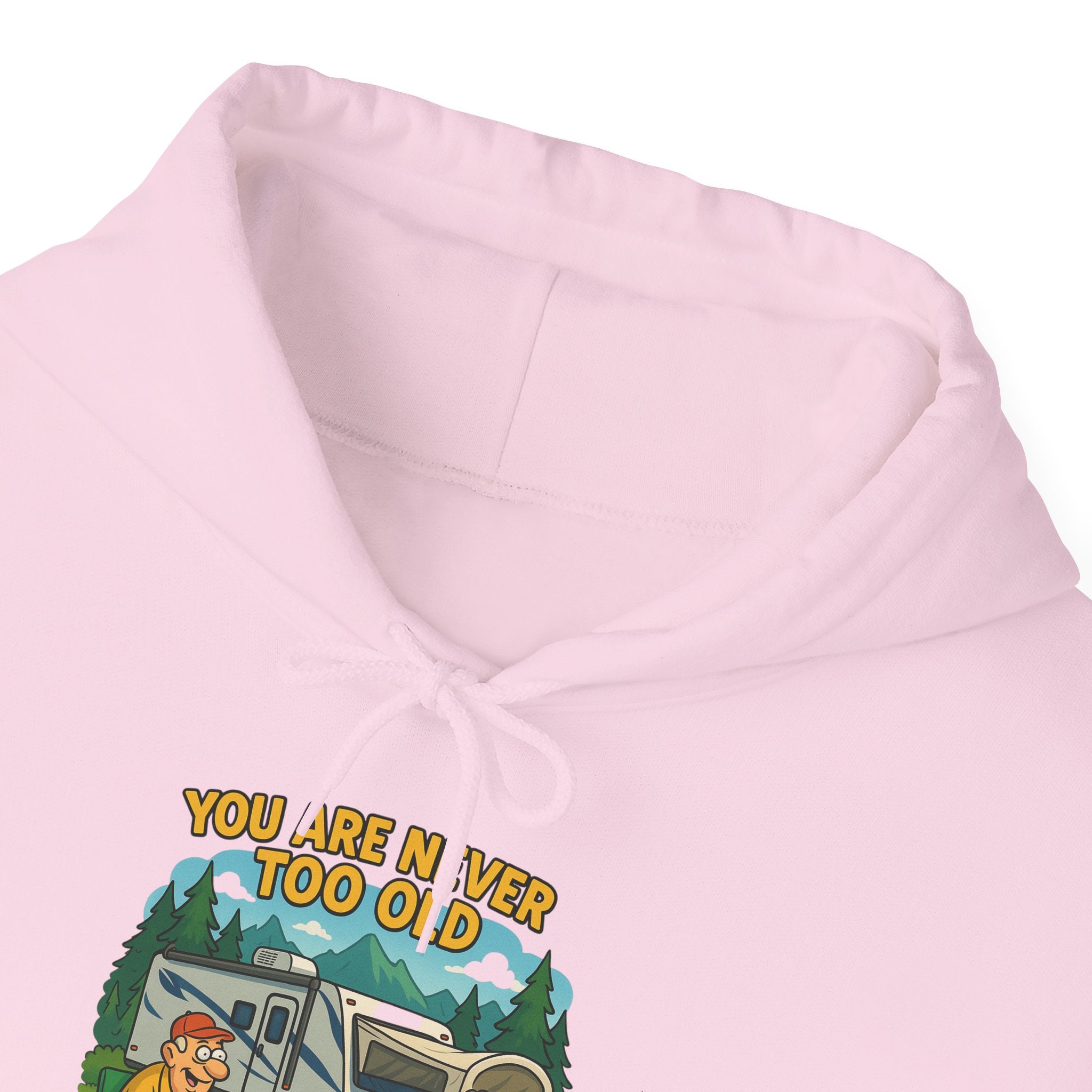 Campfire Adventure Hoodie - 'You Are Never Too Old to Play' Sweatshirt