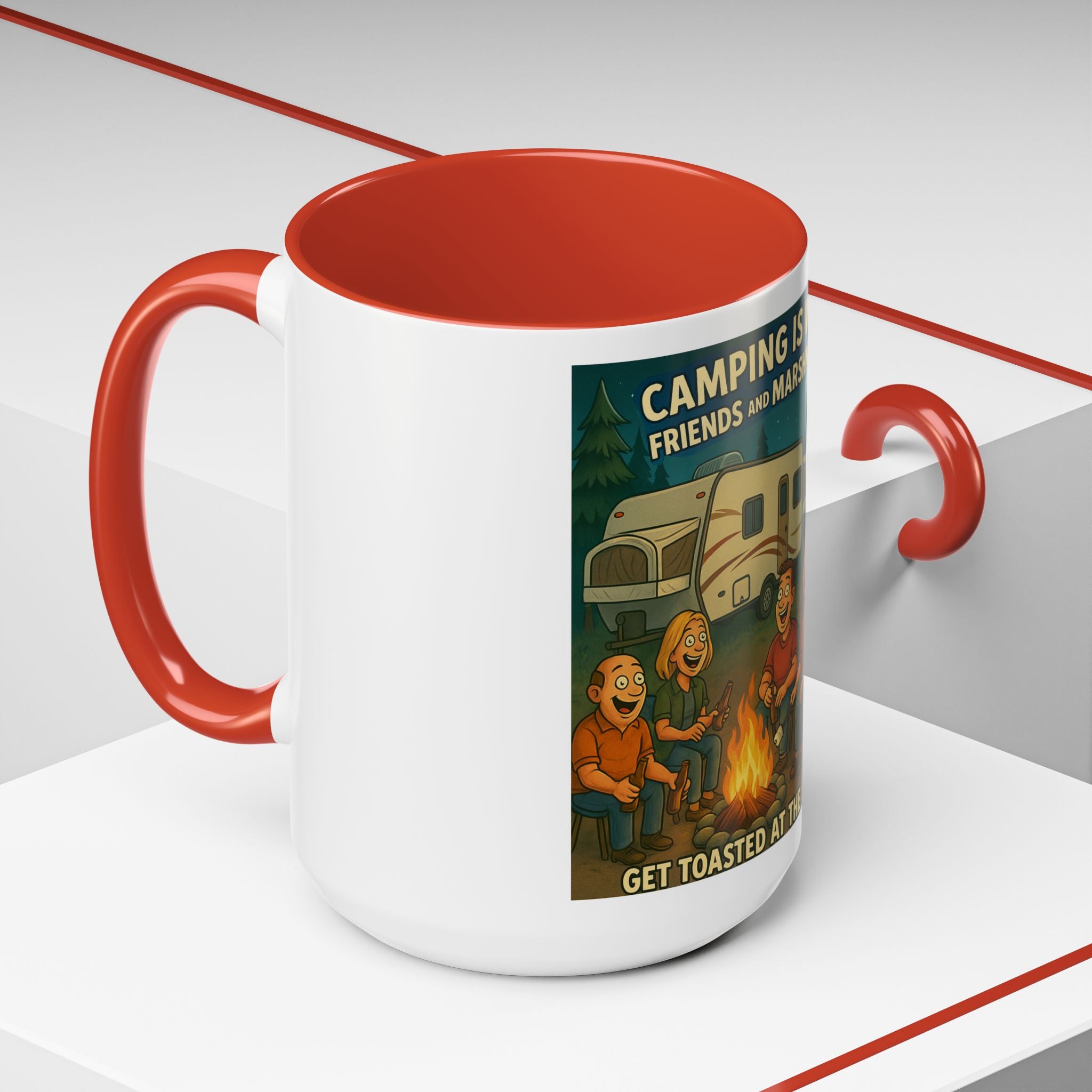 Camping Adventure Coffee Mug, Funny Mug for Campers, Get Toasted at the Same Time, Outdoor Gift, Nature Lover, Camping Decor
