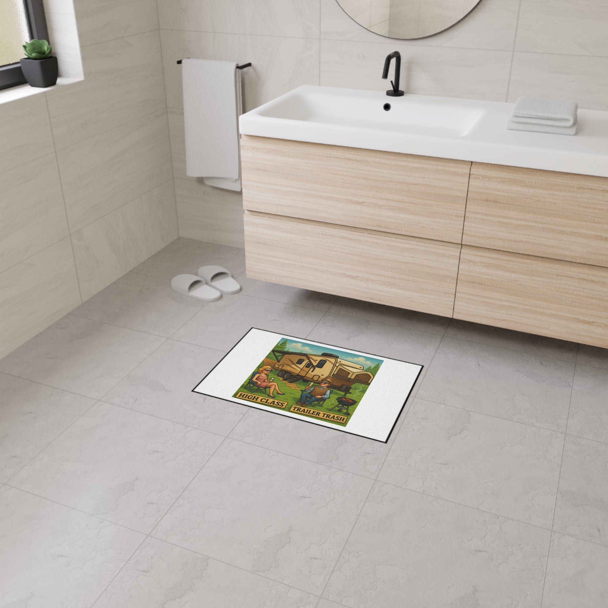 Funny High Class Trailer Trash Floor Mat