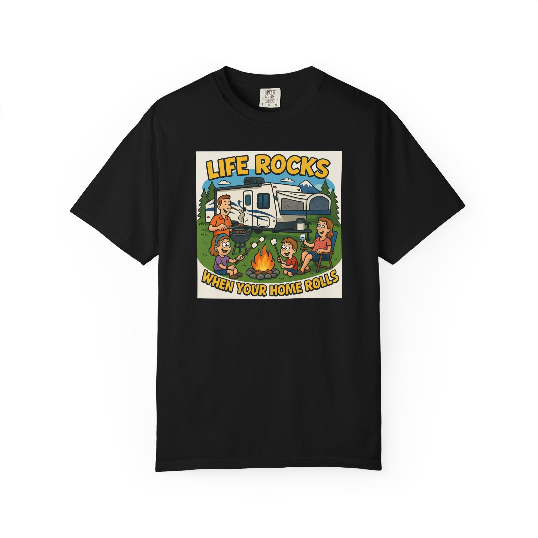 Adventure T-Shirt: 'Life Rocks When Your Home Rolls'