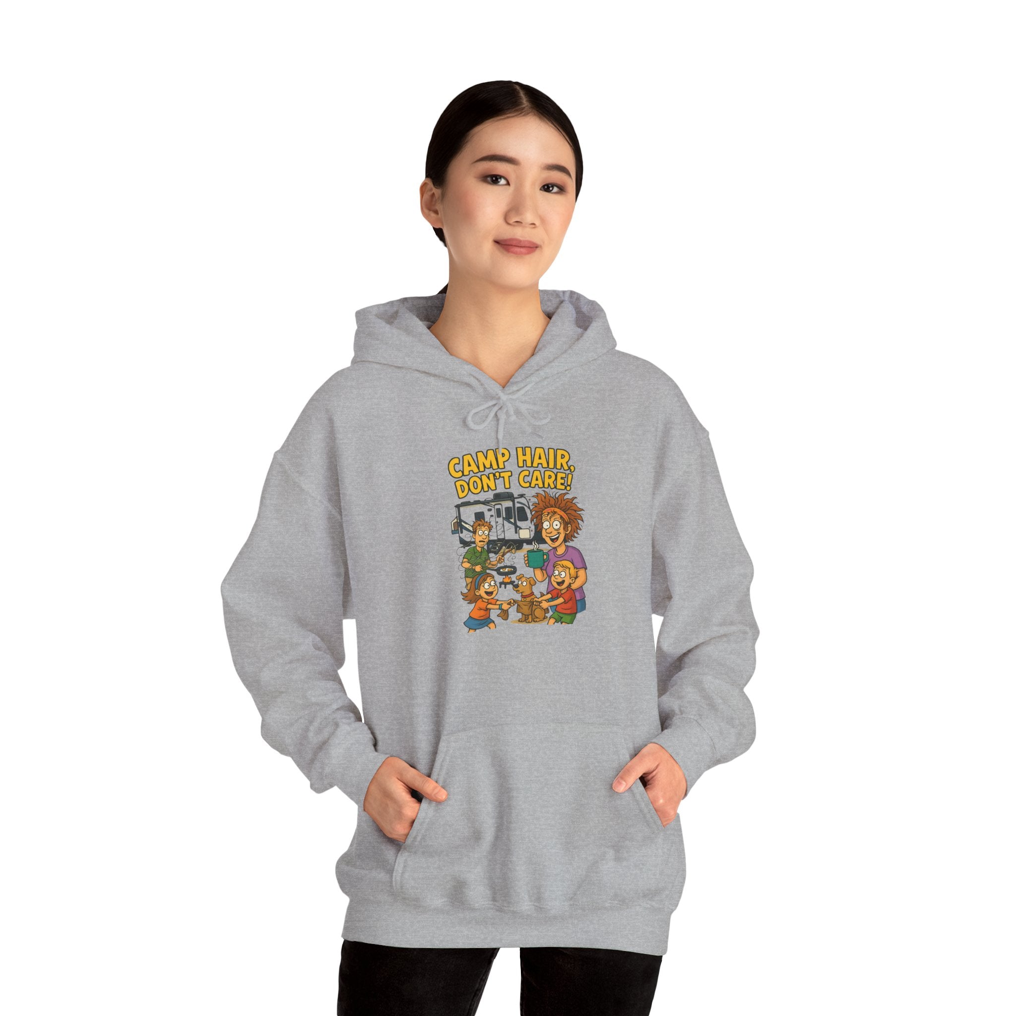 Camp Vibes Unisex Hooded Sweatshirt - Cozy, Funny Gift, Summer Nights, Outdoor Adventure, Camping Apparel