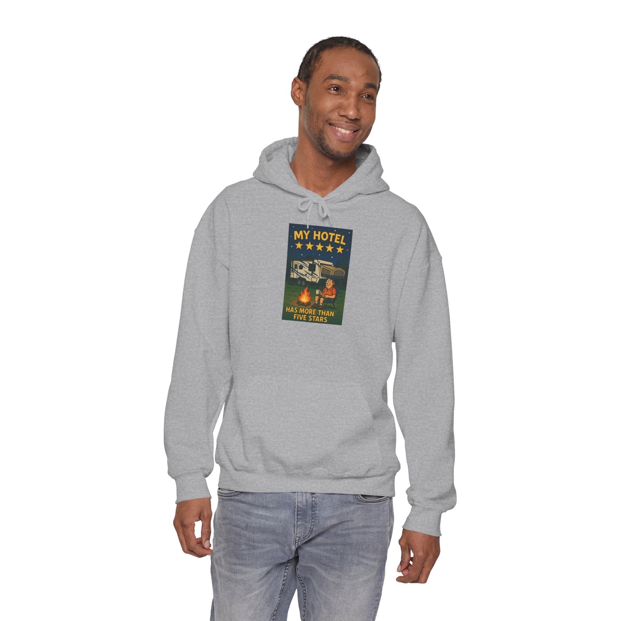 Cozy Camping Hoodie - My Hotel, Outdoor Adventure Apparel, Travel Gift, Nature Lovers Sweatshirt, Camping Gear