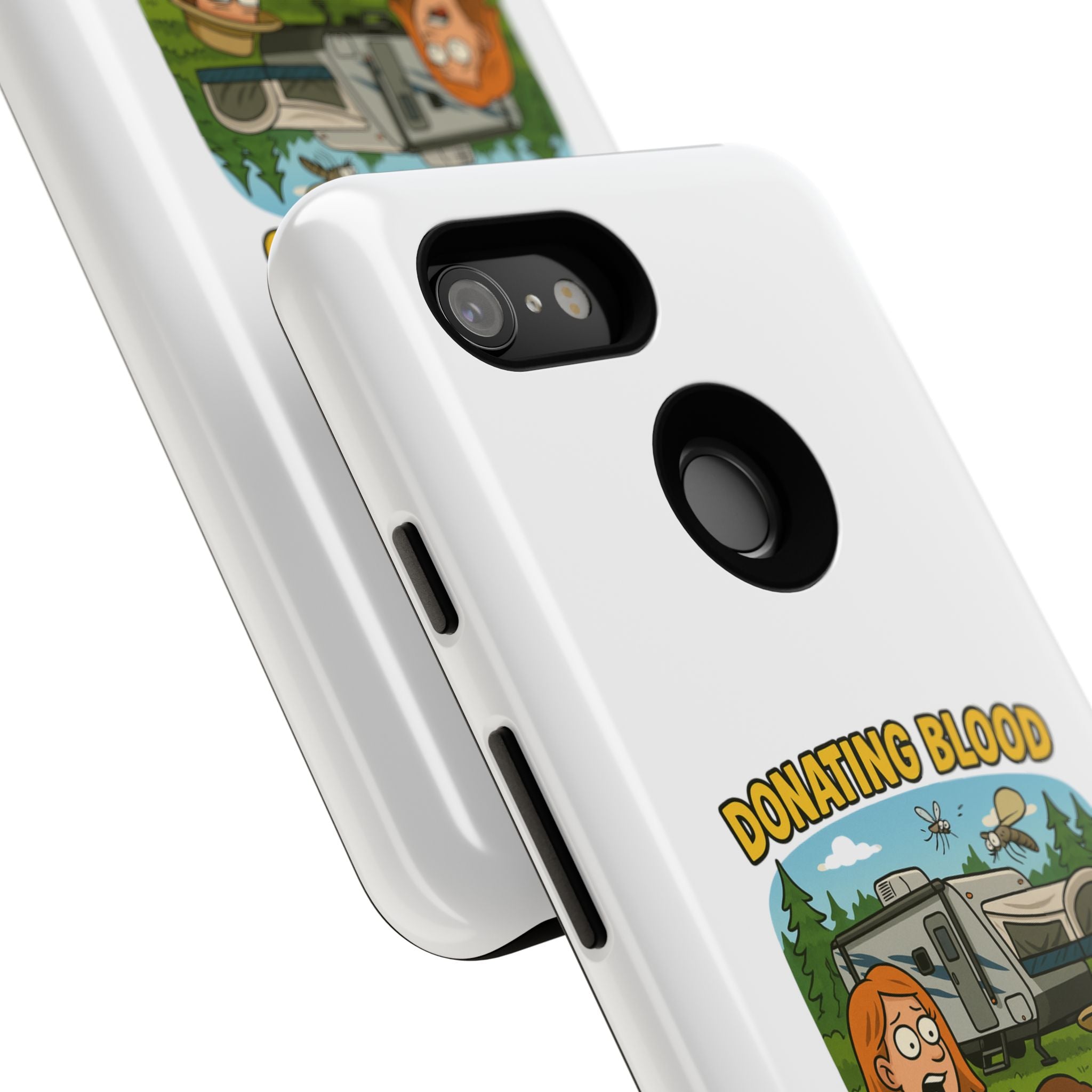 Humorous Phone Case - Donating Blood Mosquito Design, Funny Gift for Nurses, Outdoor Lovers, Eco-Friendly Gift, Summer Fun