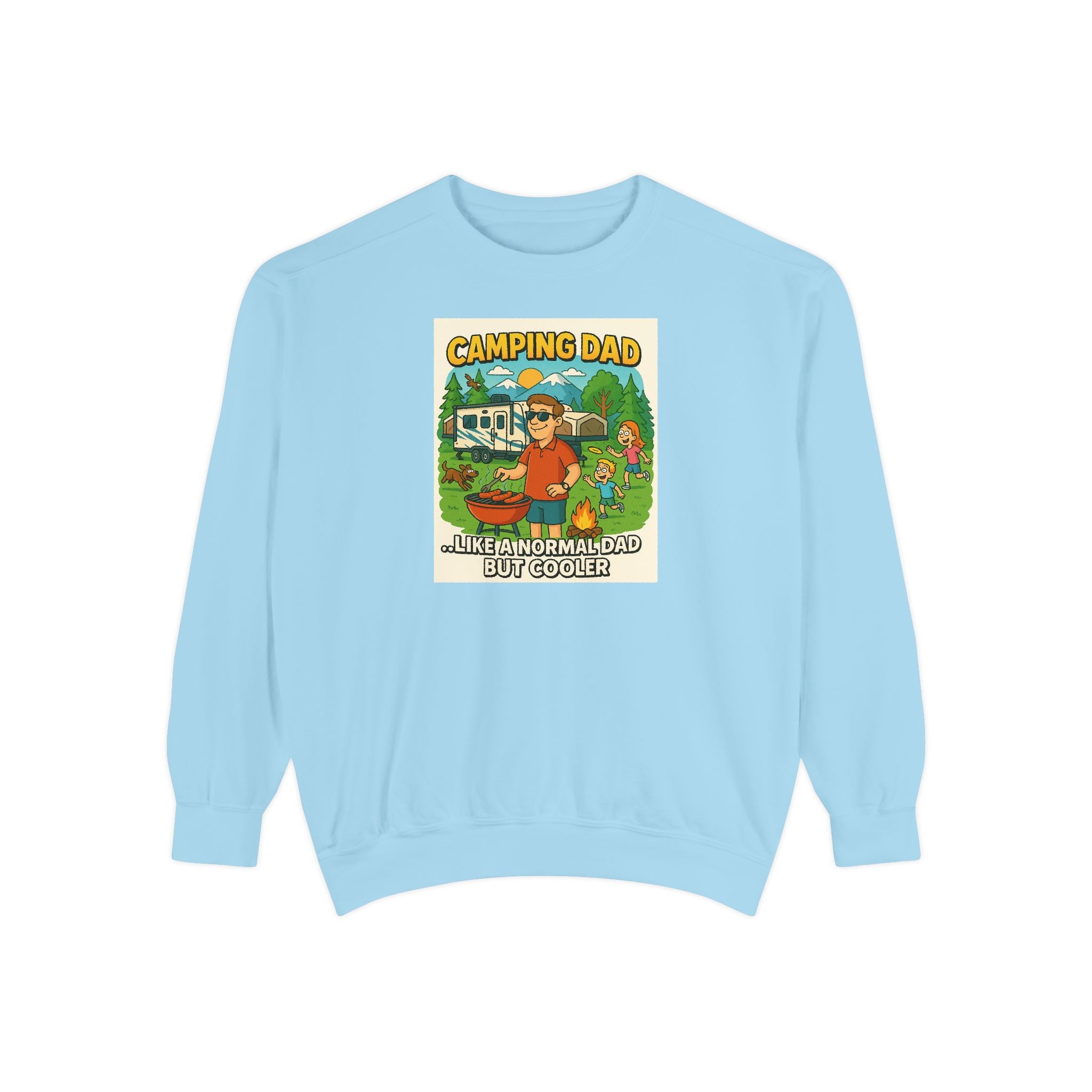 Camping Dad Unisex Garment-Dyed Sweatshirt