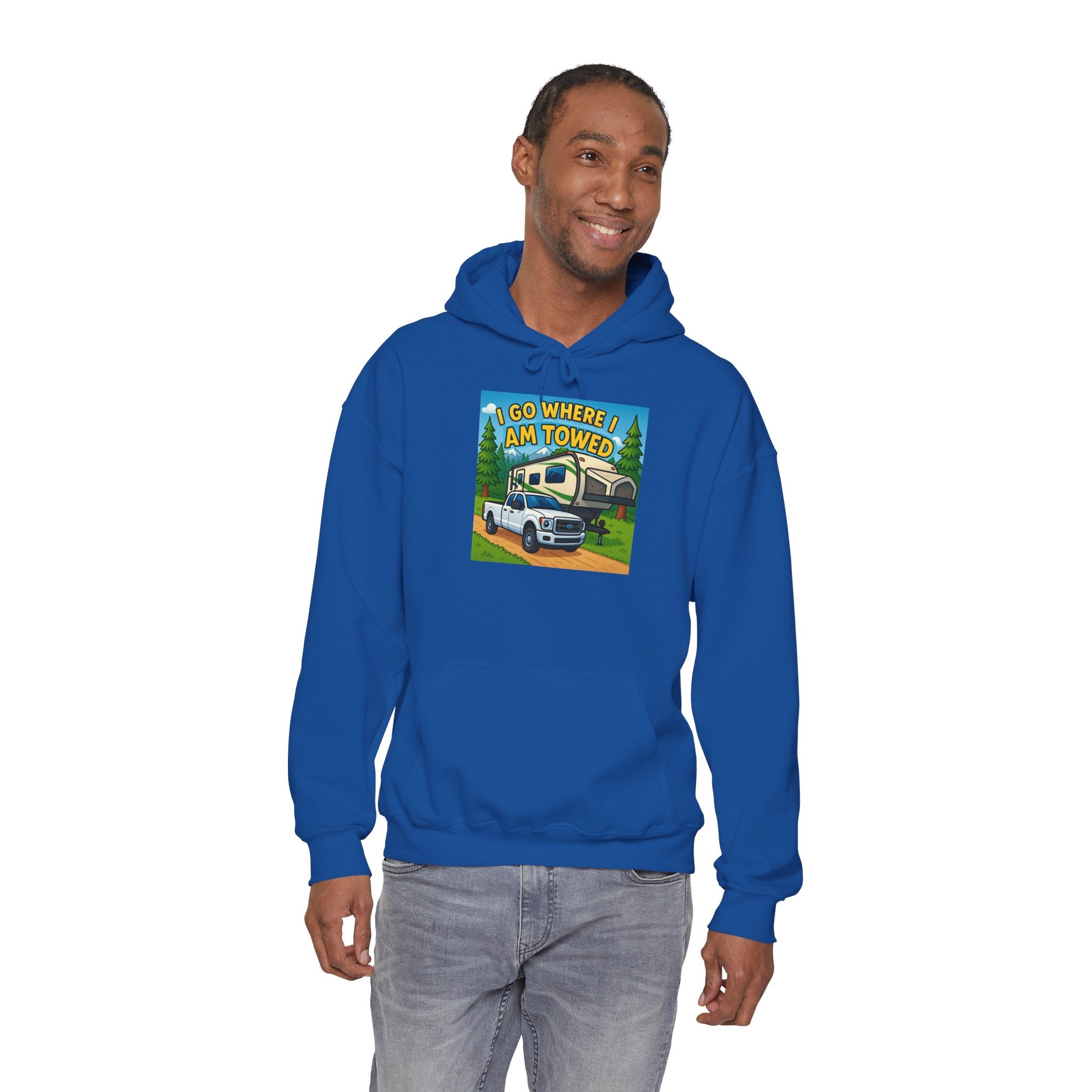Adventure-Themed Hooded Sweatshirt - Perfect for Travel Enthusiasts, Camper Gifts, Cozy Outings, Outdoor Activities, Road Trip Essentials