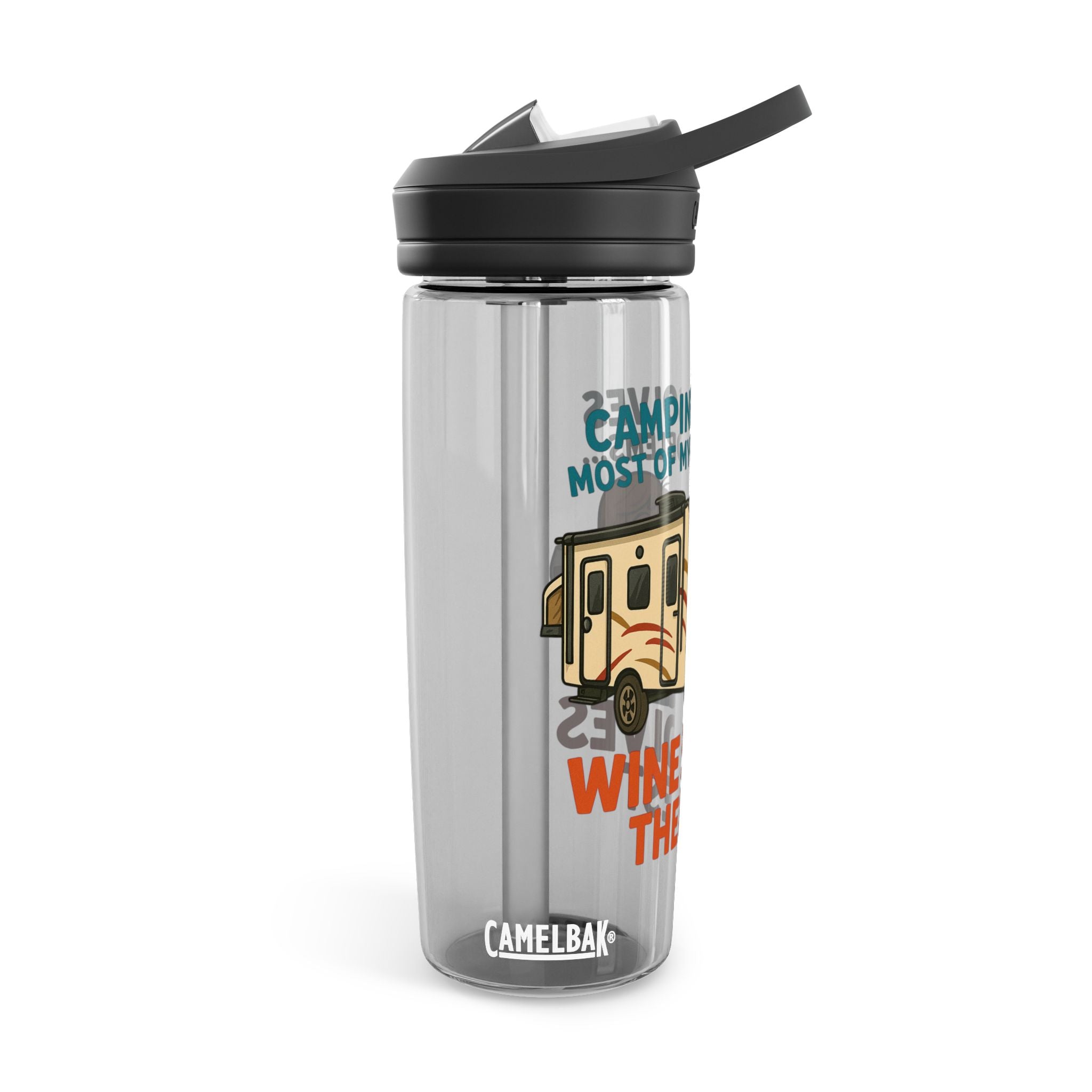Camping Water Bottle with Fun Quote | Travel Mug, Outdoor Gear, Gift for Campers, Hydration Bottle, Adventure Accessory