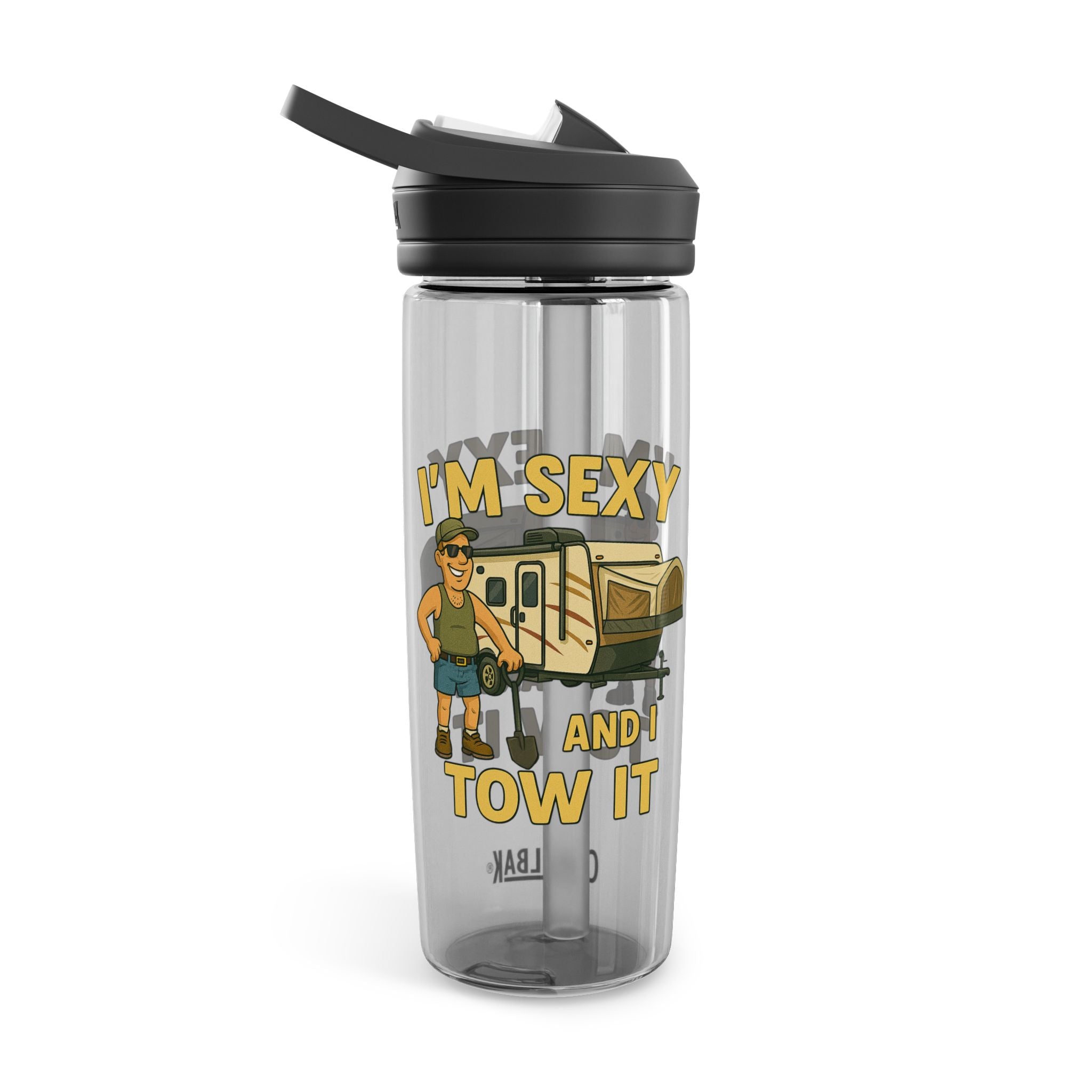 Funny Camper Water Bottle, 20oz/25oz, Outdoor Gear, Camping Gift, Humorous Hydration