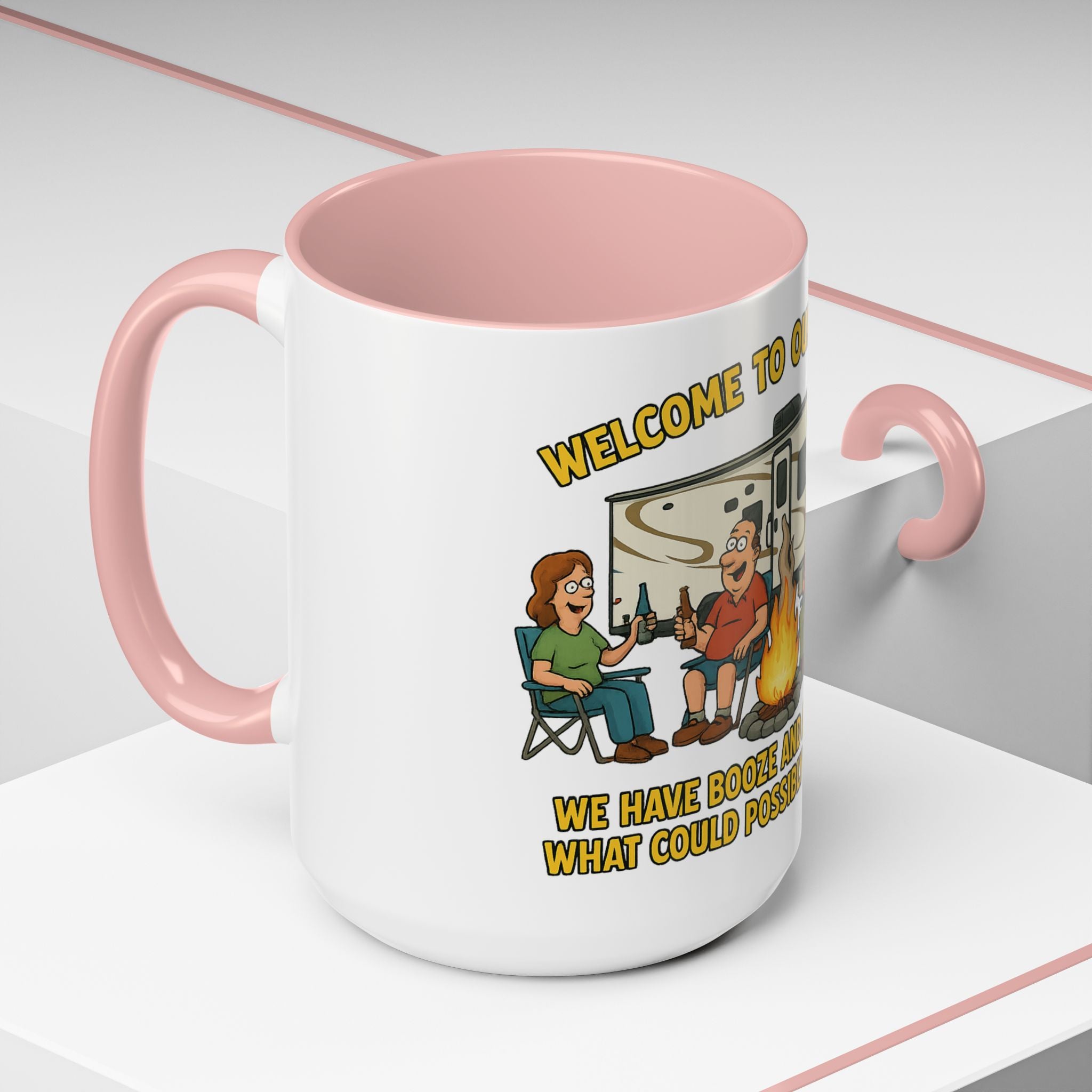 Cozy Firepit Mug | Ideal for Camping Lovers, Humorous Coffee Gifts, Outdoor Gatherings, Funny Kitchen Decor, Welcome Party Accessories