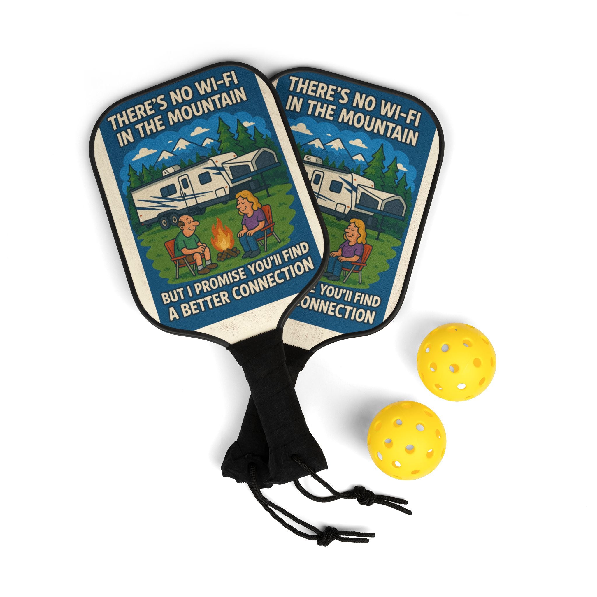 Fun Pickleball Paddle & Ball Set - Great for Outdoor Family Activities, Gifts for Sports Lovers, Summer Fun, Adventure Gear