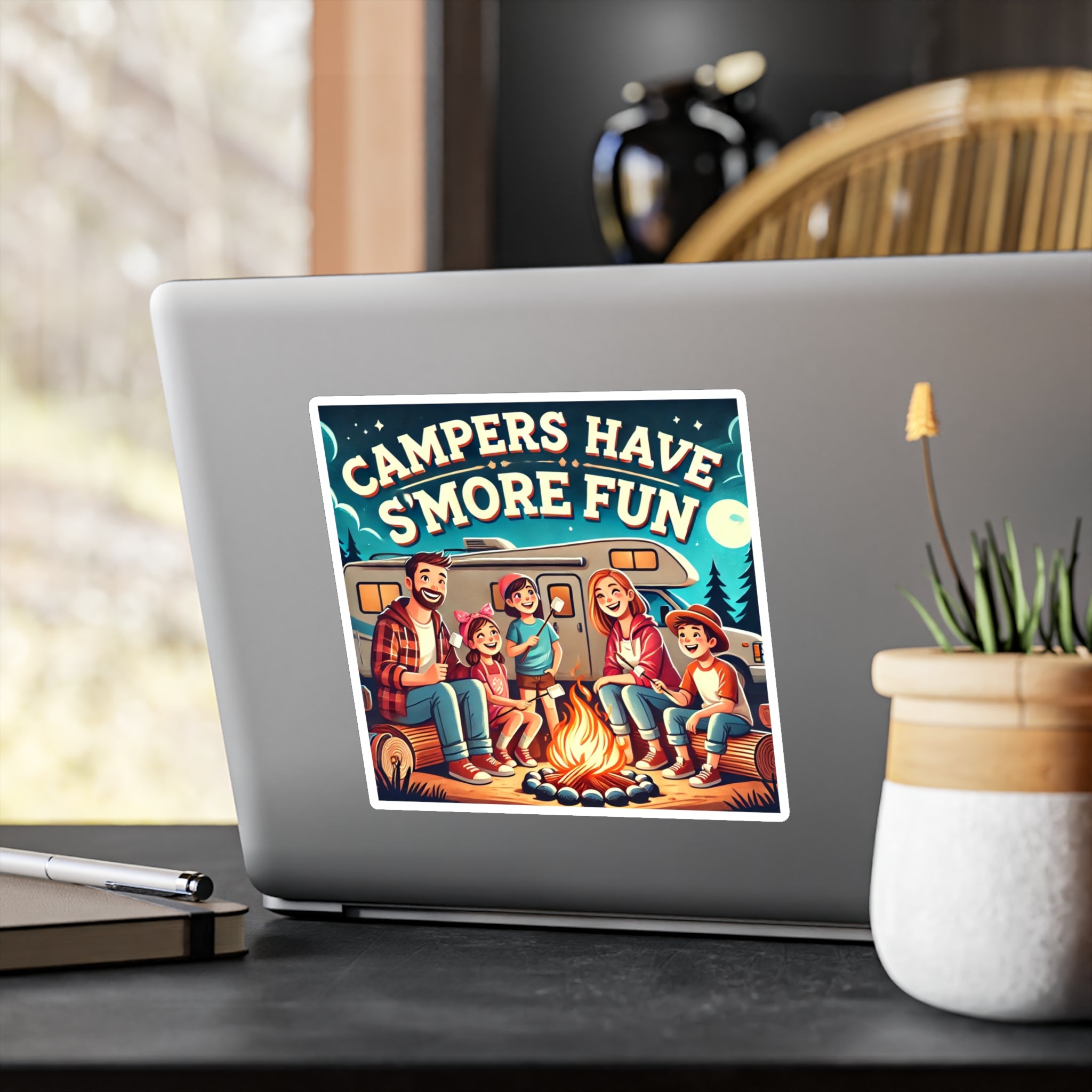 Vinyl Decal - Campers have S'more fun