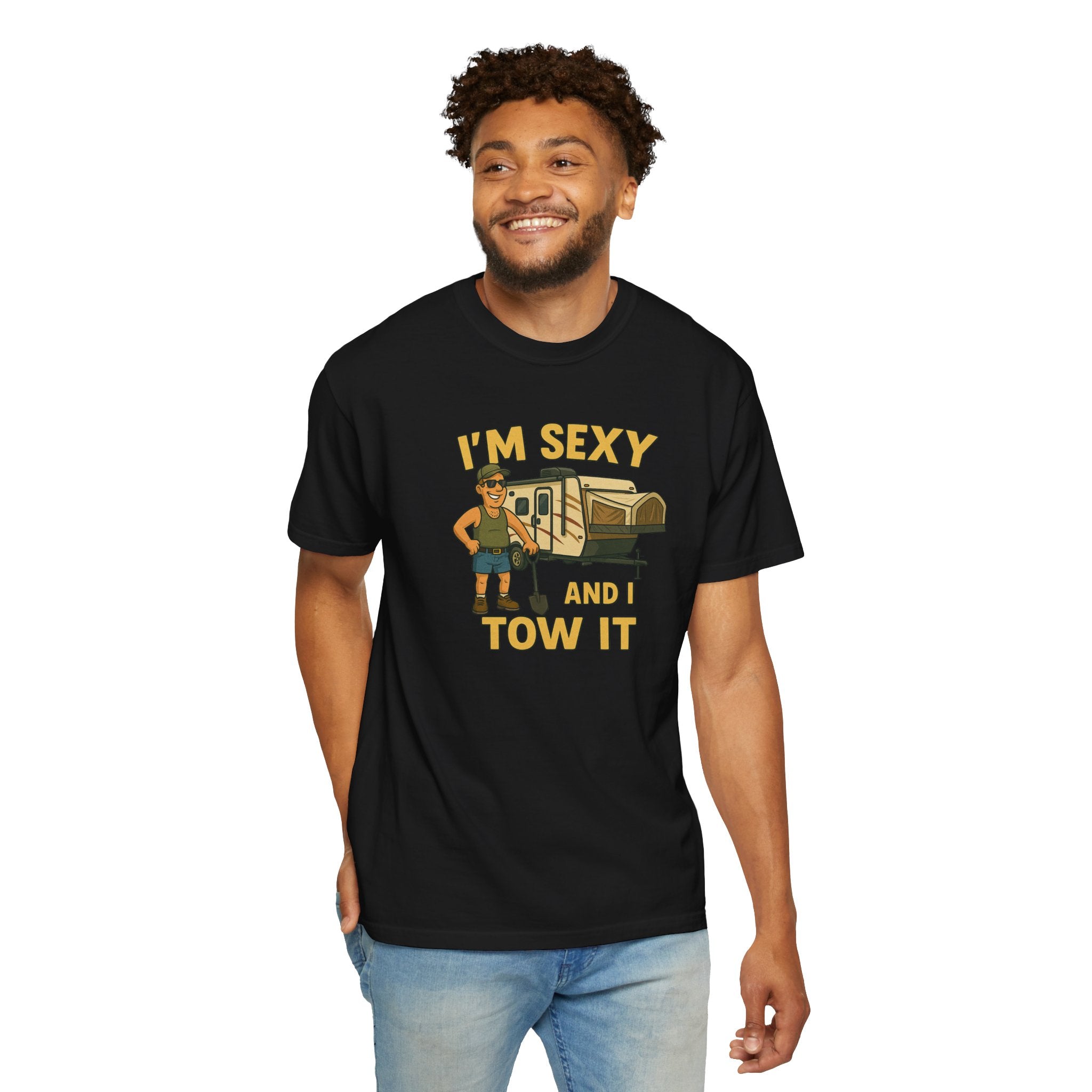 Playful Camping T-Shirt, I'm Sexy and I Tow It Tee, Unisex Outdoor Shirt, Funny Gift for RV Lovers, Travel T-Shirt, Casual Summer Wear