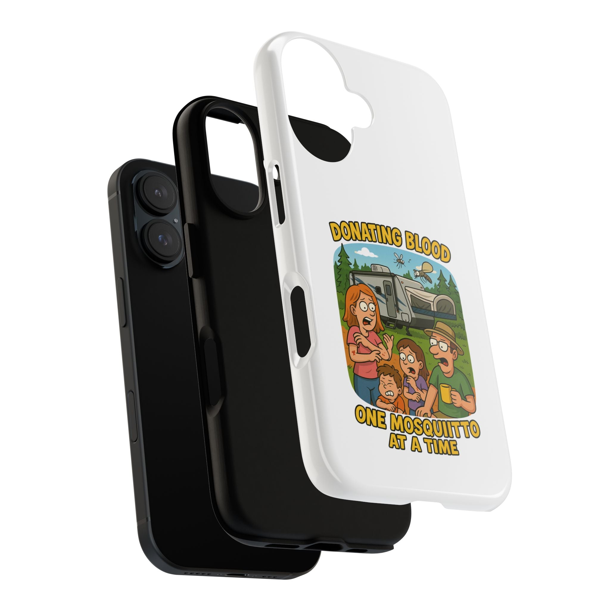Humorous Phone Case - Donating Blood Mosquito Design, Funny Gift for Nurses, Outdoor Lovers, Eco-Friendly Gift, Summer Fun