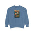 Cozy Unisex Garment-Dyed Sweatshirt with Retro Design, Perfect for Relaxing, Gift for Friends, Casual Wear, Fall Fashion, Warm Layer