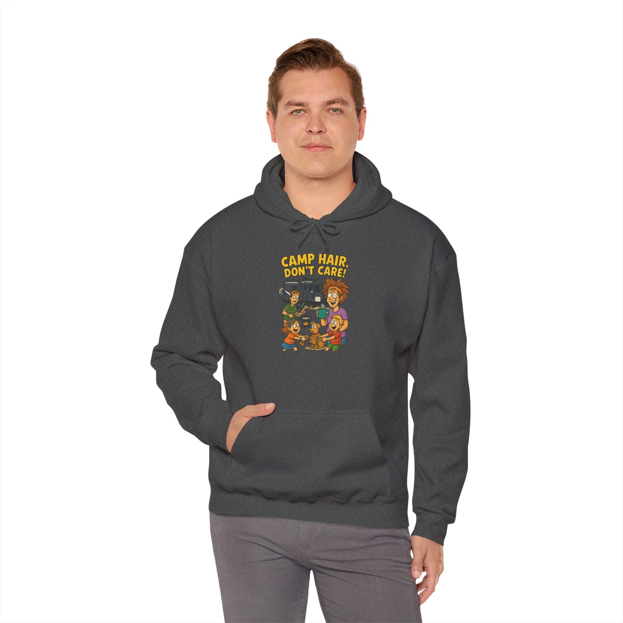 Camp Vibes Unisex Hooded Sweatshirt - Cozy, Funny Gift, Summer Nights, Outdoor Adventure, Camping Apparel