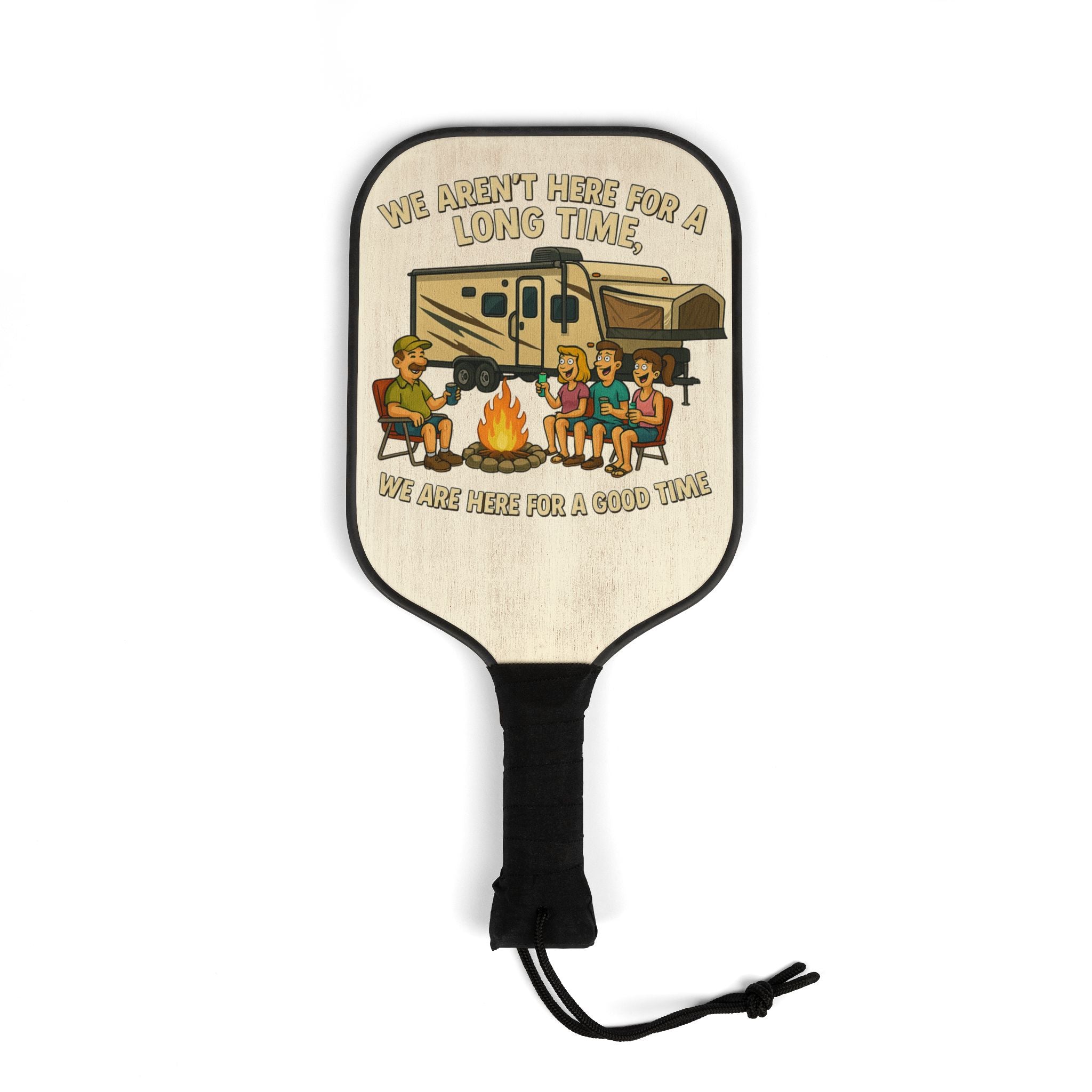 Pickleball Paddle Set with Campfire Design - Fun Outdoor Sport Gear