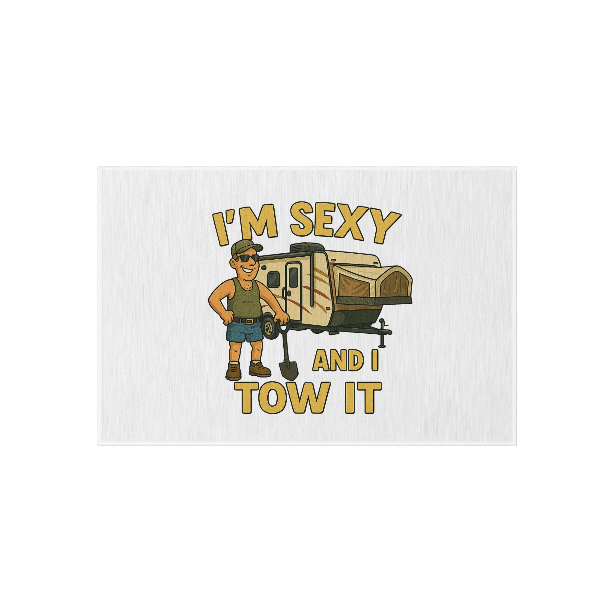 Outdoor Rug with Humor, Fun Camping Decor, RV Enthusiast Gift, Patio Rug, Playful Outdoor Decor
