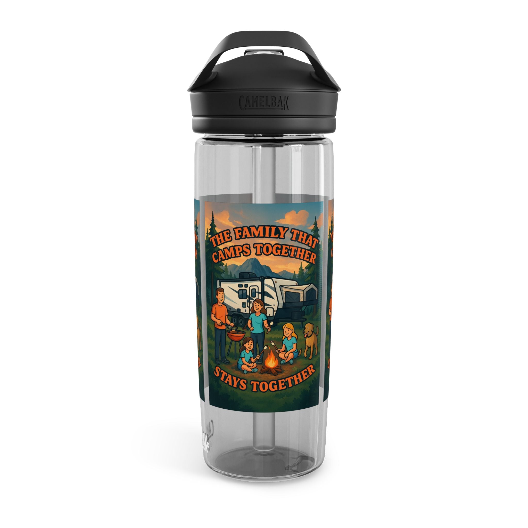 Family Camping Water Bottle, Outdoor Hydration Bottle, Eco-Friendly Gift, Adventure Accessory, Summer Camp Essential, Picnic Gear