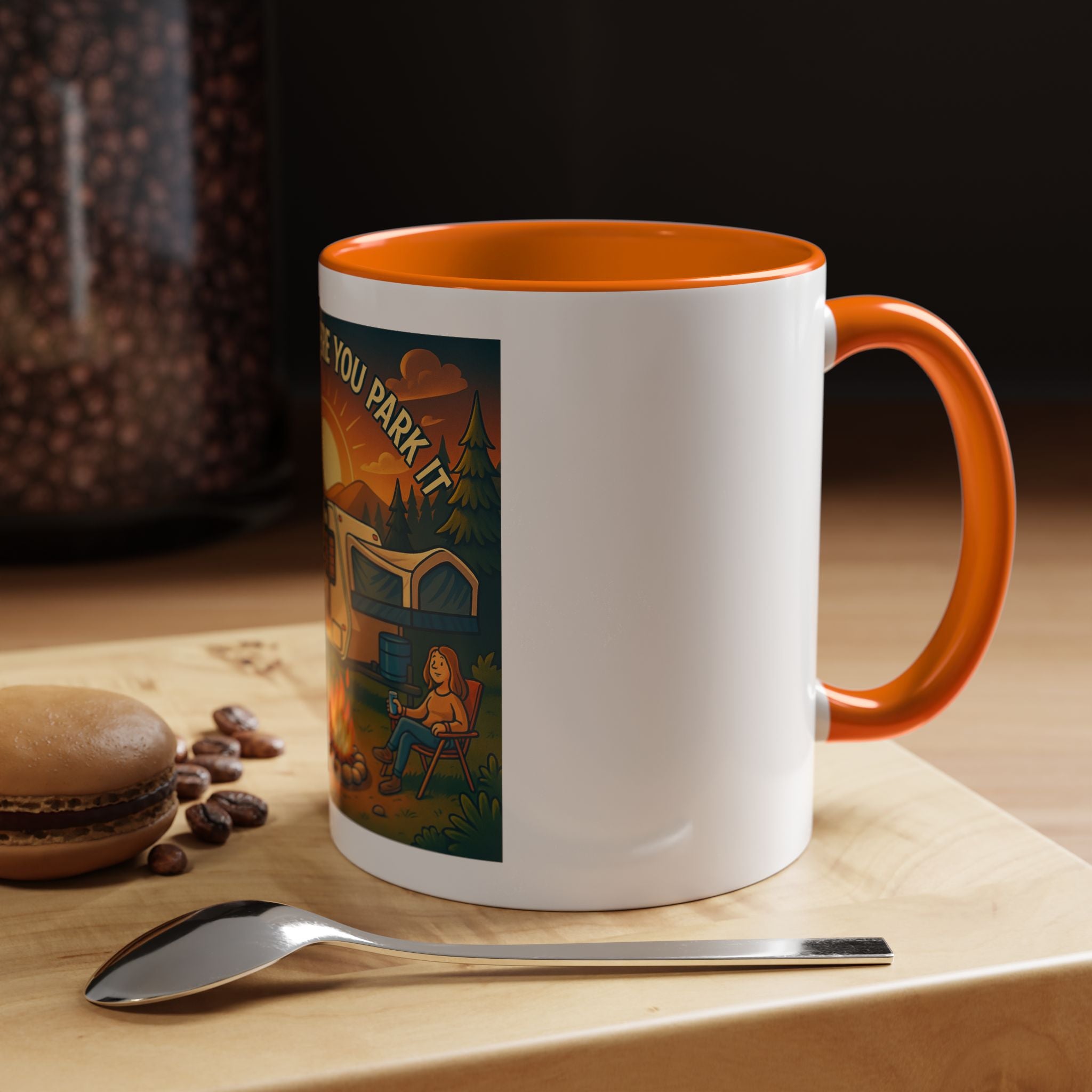 Camping Coffee Mug, Home is Where You Park It, RV Life Mug, Adventure Gift, Outdoor Enthusiast Drinkware