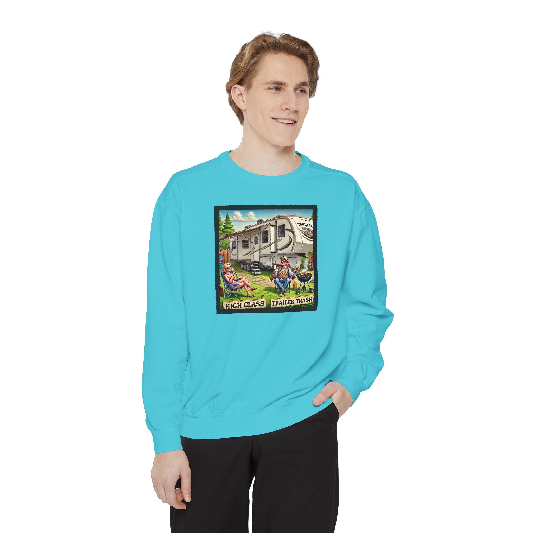 Sweatshirt - High Class, Trailer Trash Design