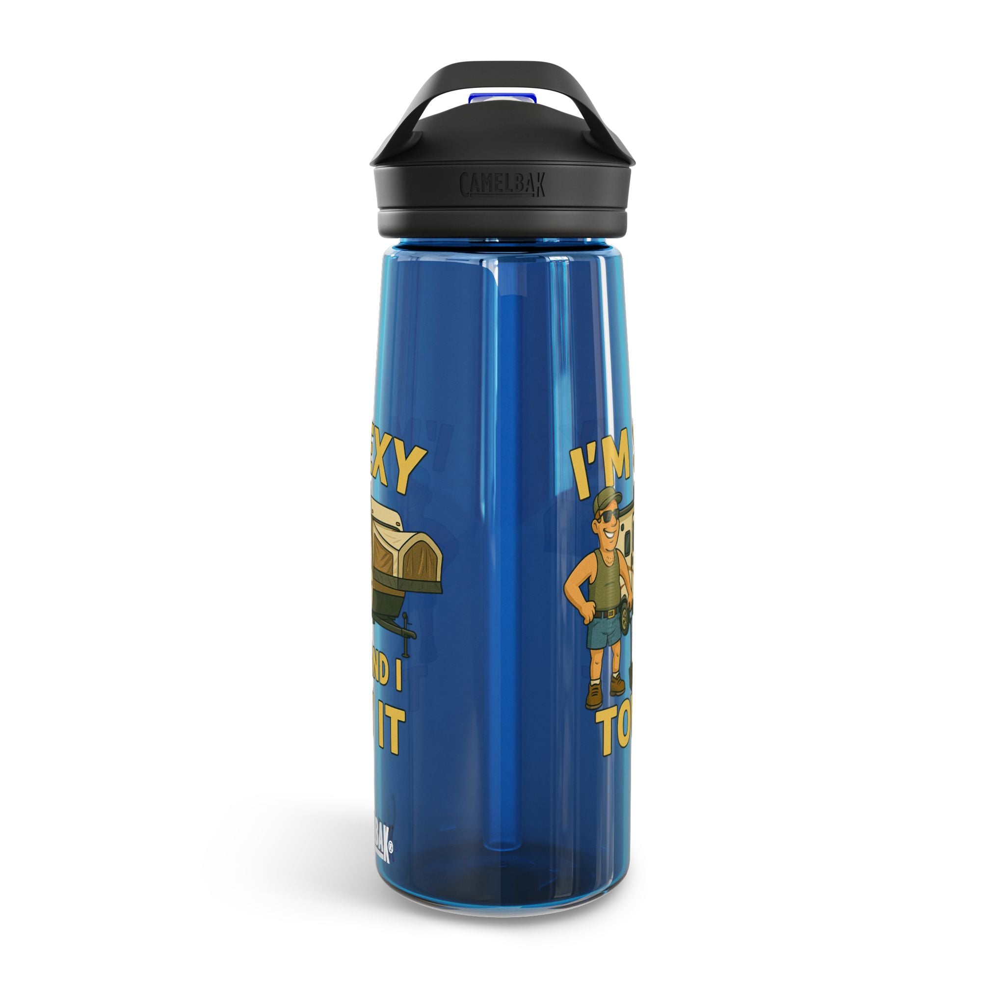 Funny Camper Water Bottle, 20oz/25oz, Outdoor Gear, Camping Gift, Humorous Hydration