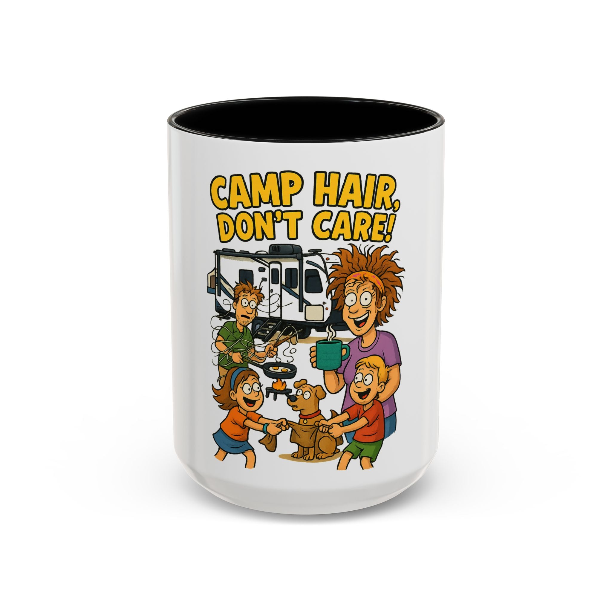 Camp Hair Coffee Mug, Funny Mug for Campers, Outdoor Lover Gift, Family Camping Mug, Humorous Coffee Cup