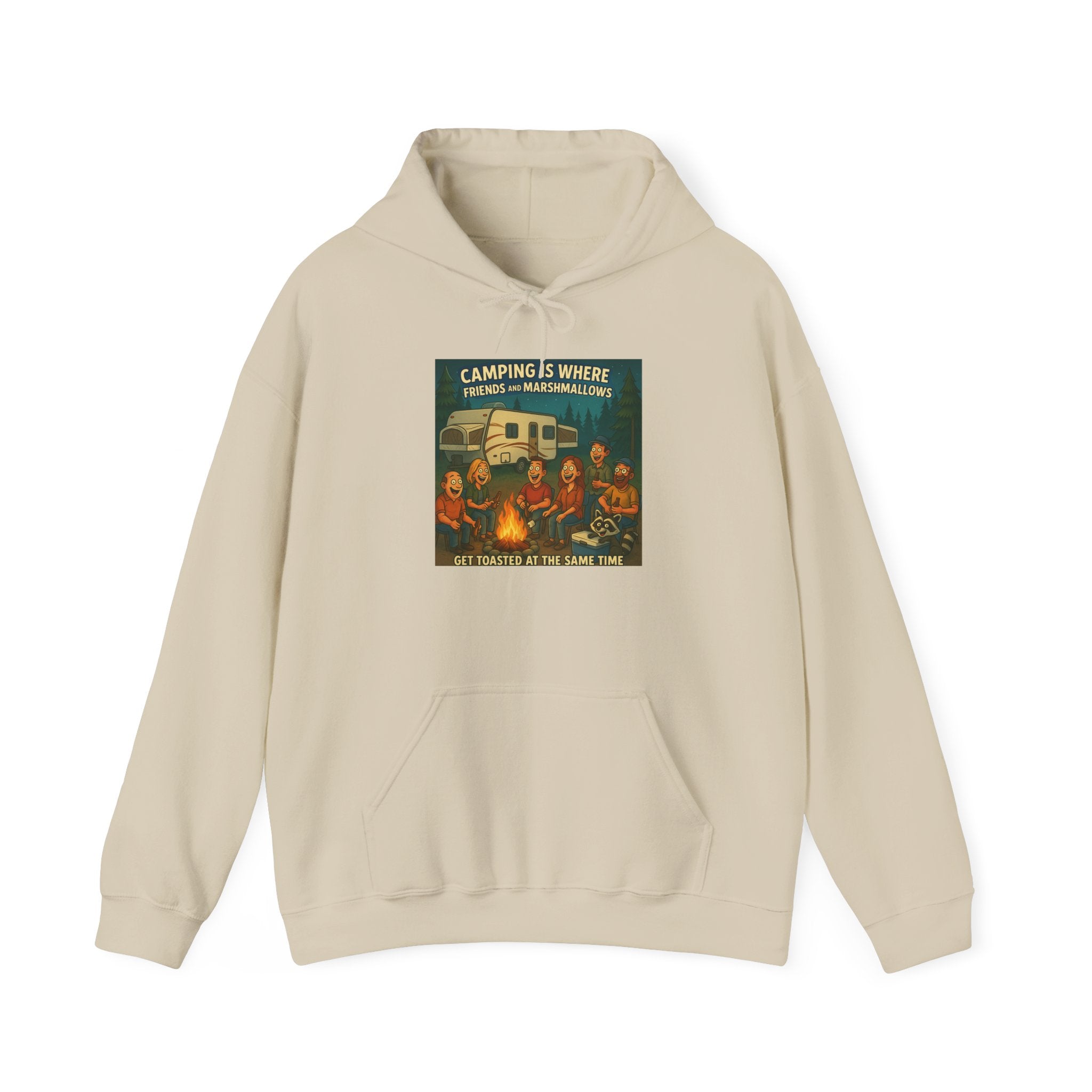 Vintage Camping Unisex Hooded Sweatshirt - Cozy Outdoor Lover Gift, Great for Campfire Nights, Adventure Apparel