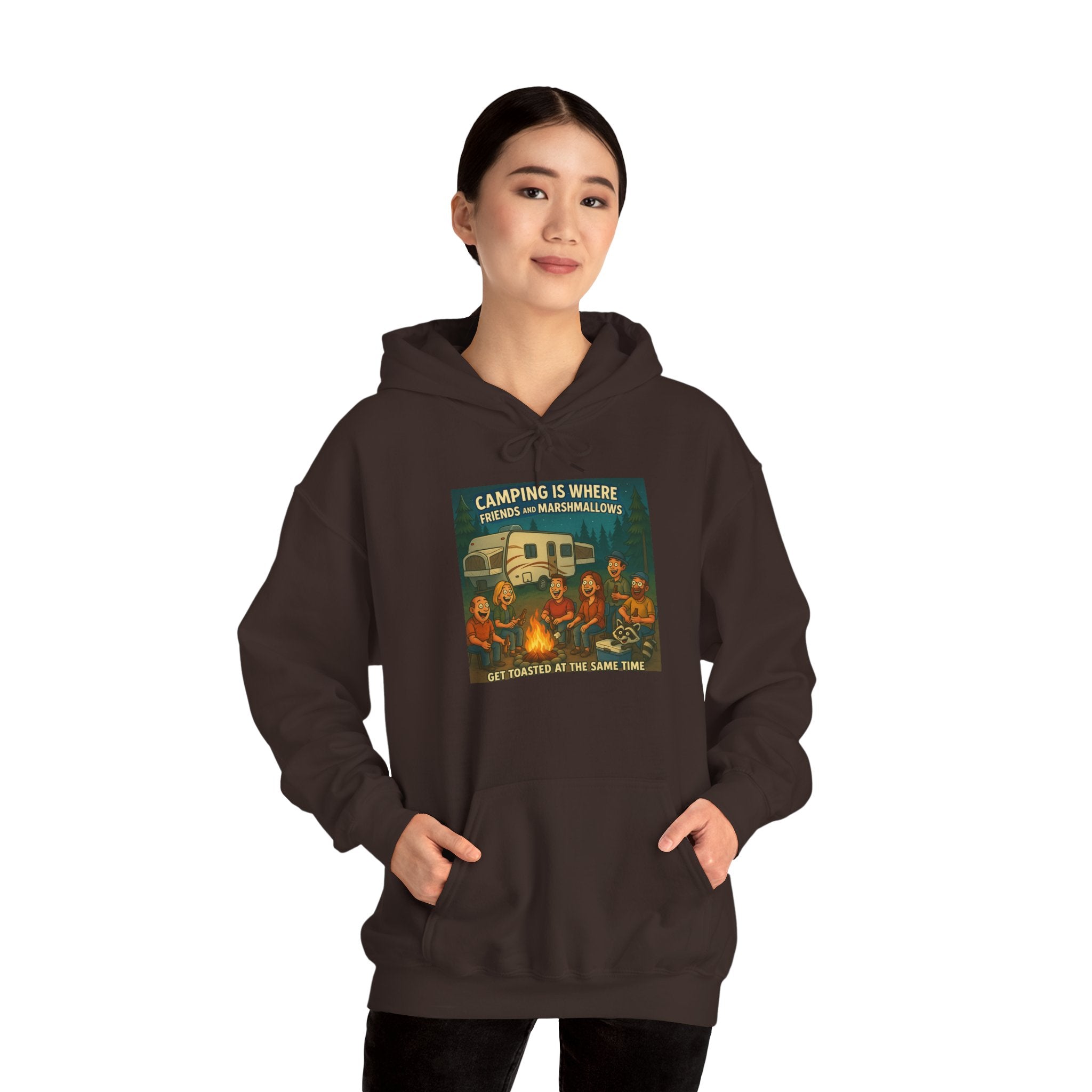 Vintage Camping Unisex Hooded Sweatshirt - Cozy Outdoor Lover Gift, Great for Campfire Nights, Adventure Apparel